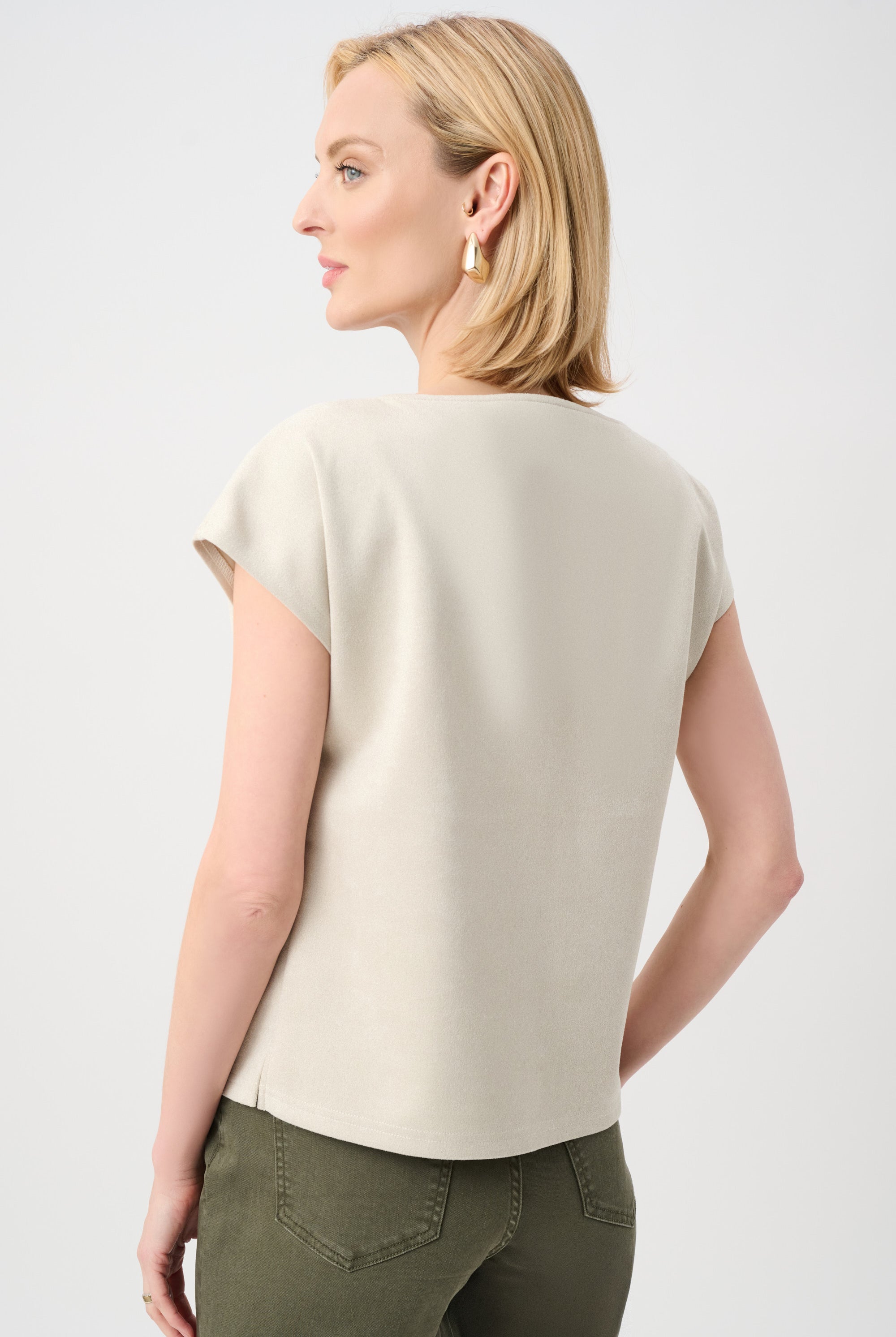 Scuba Suede Drop Shoulder Boxy Top
