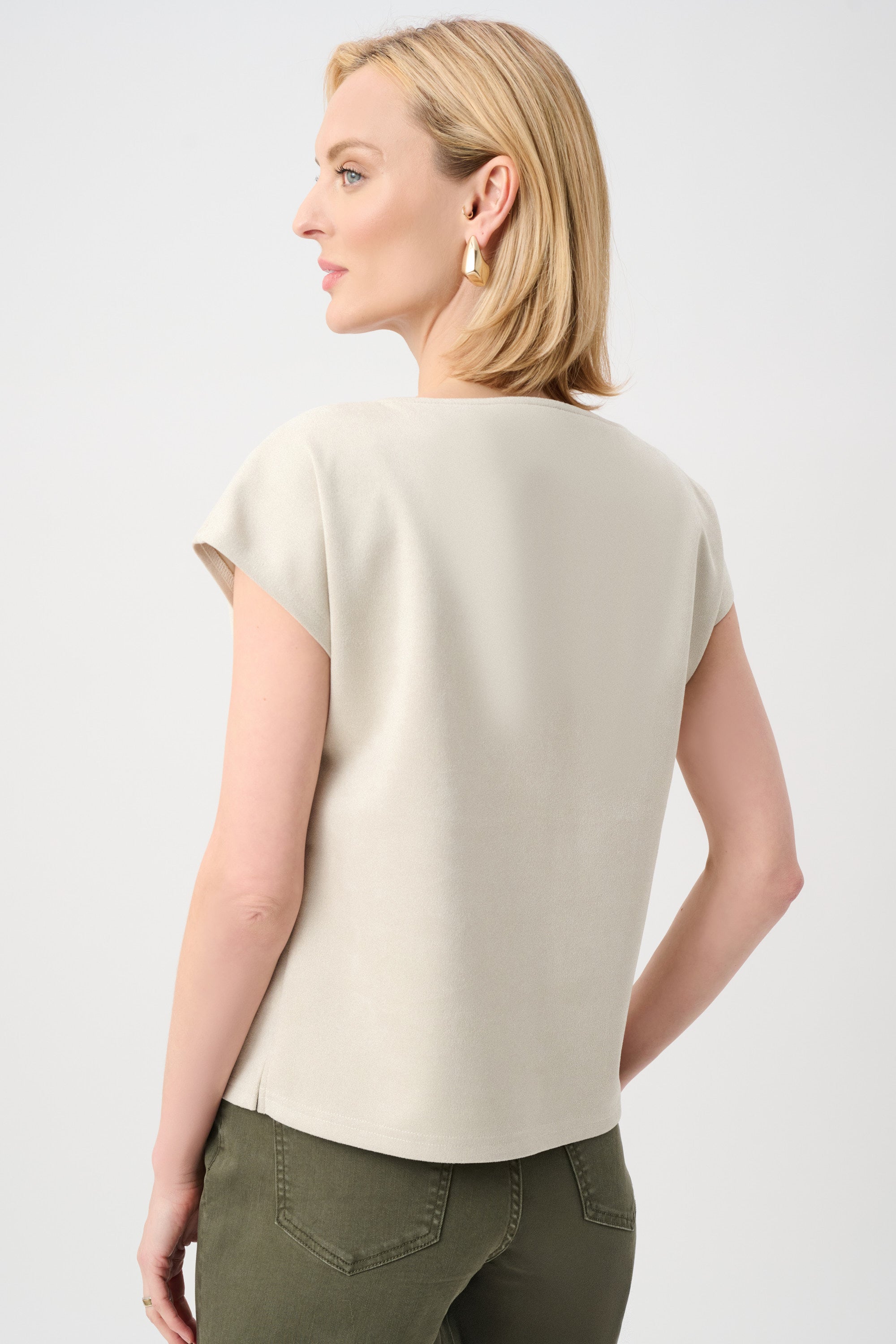 Scuba Suede Drop Shoulder Boxy Top