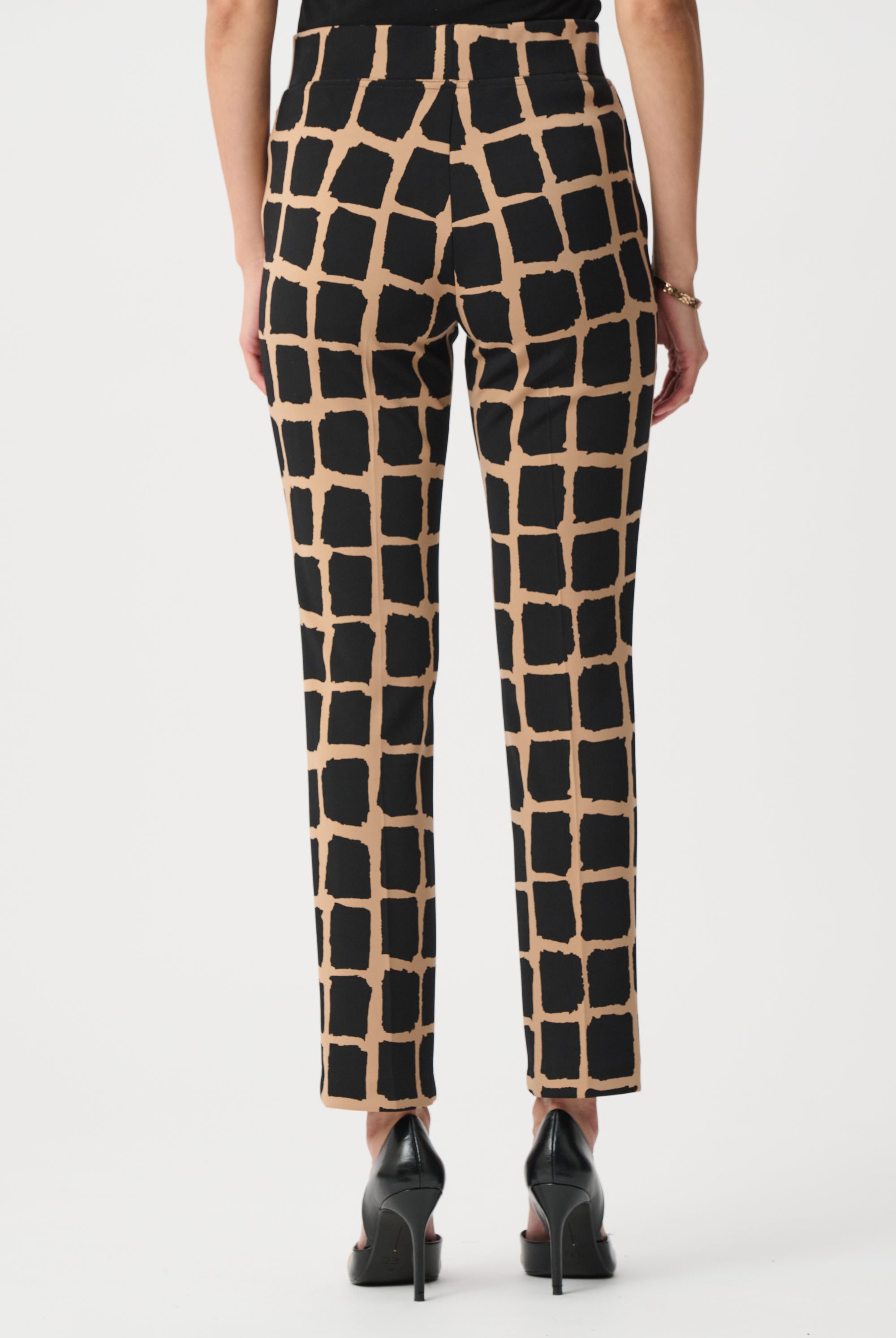 Silky Knit Abstract Print Pull-On Pants