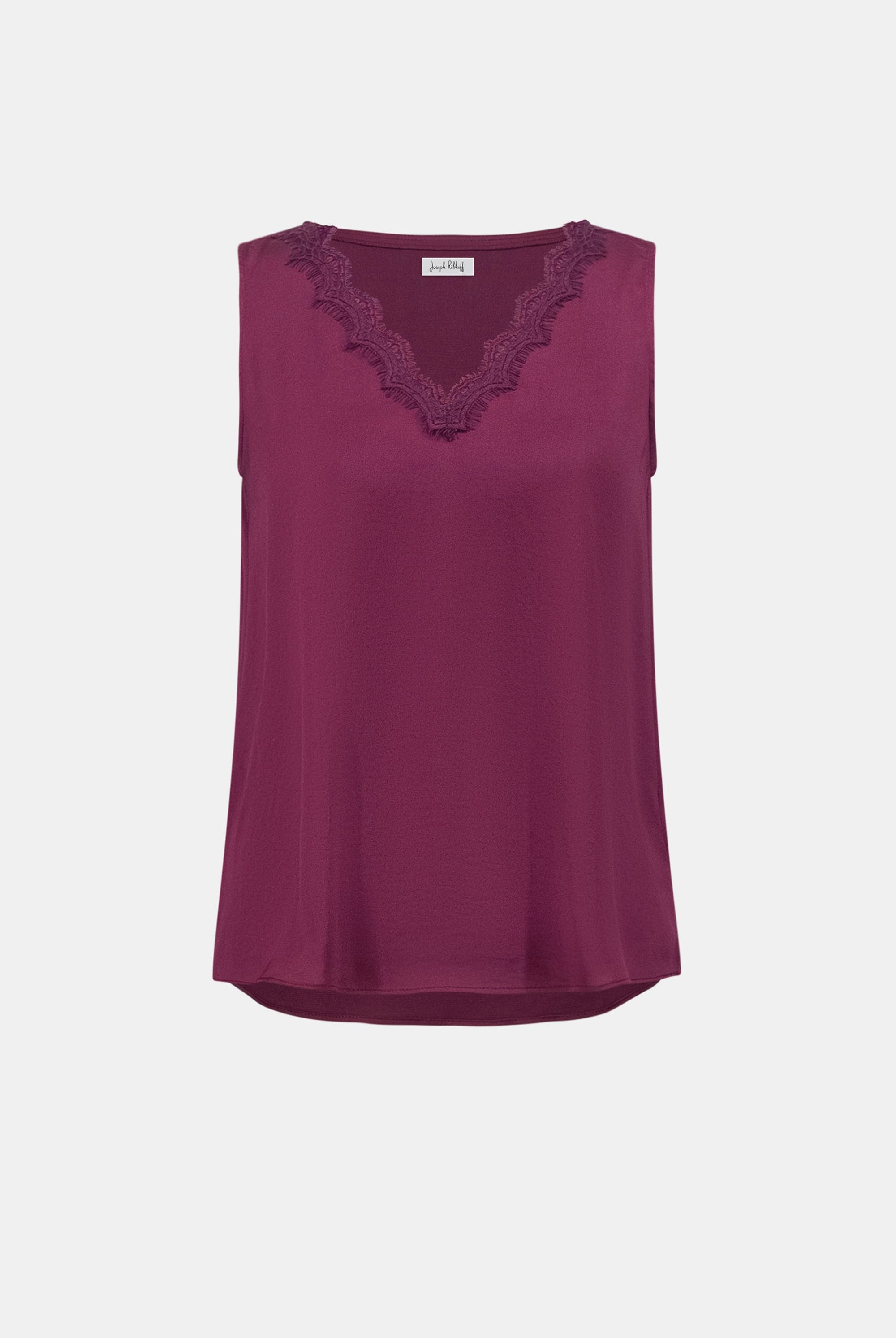 Recycled Satin Sleeveless V-Neck Top