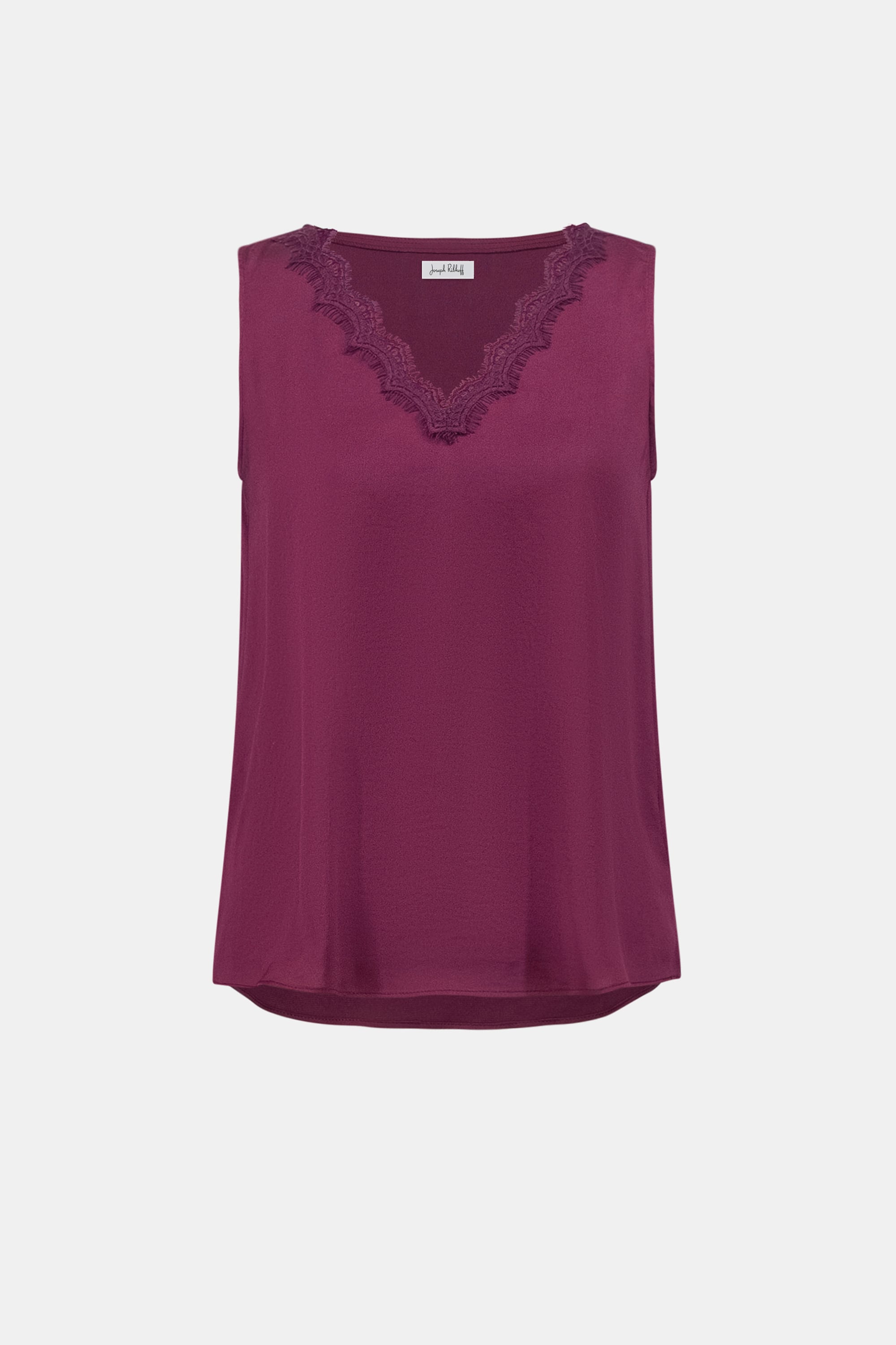 Recycled Satin Sleeveless V-Neck Top