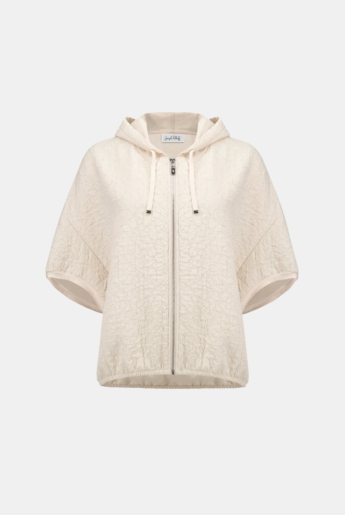 Joseph Ribkoff Textured Jacquard Hooded Zipped Jacket-263604, view 8