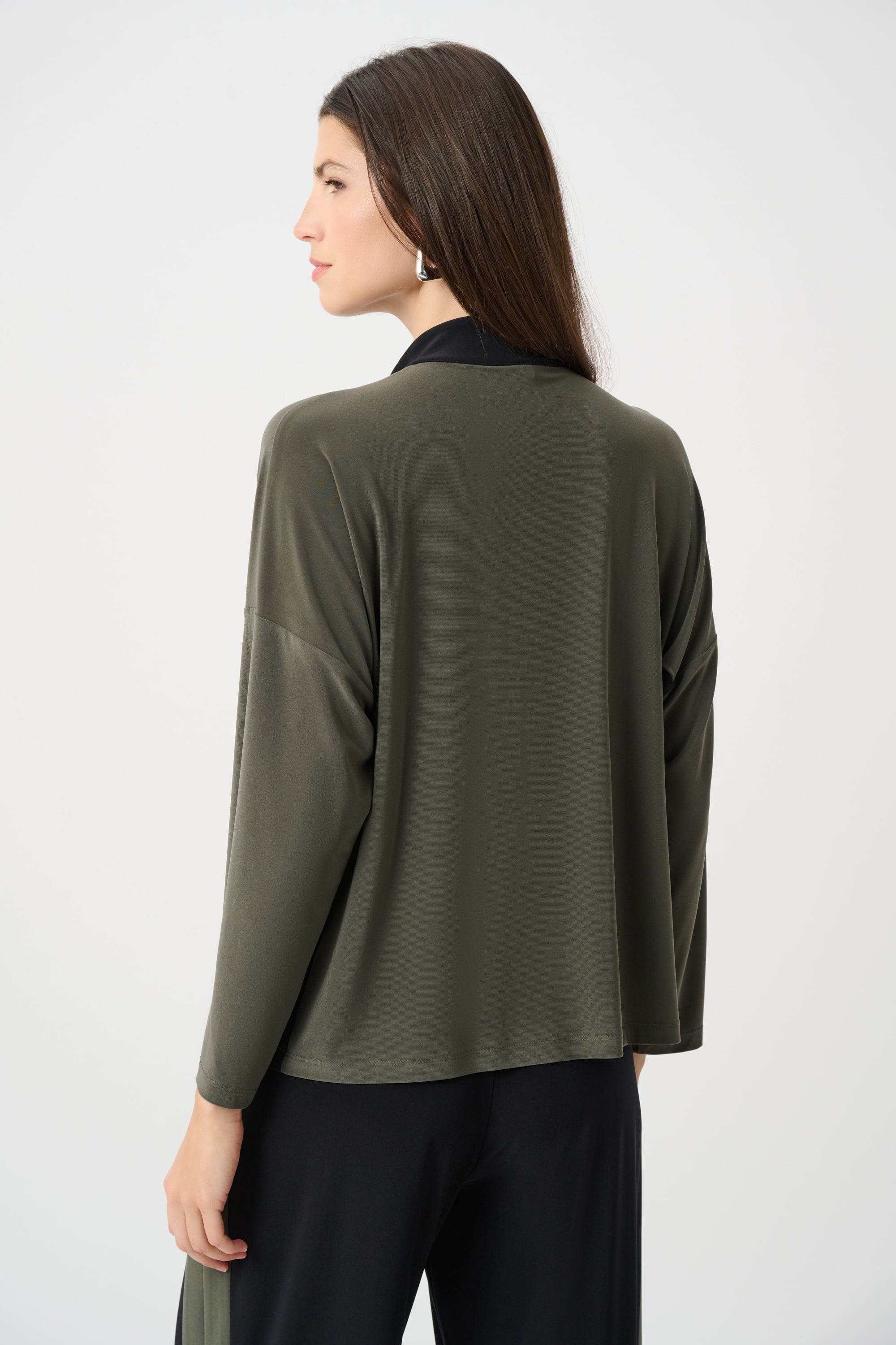Silky Knit Color Block Straight Top