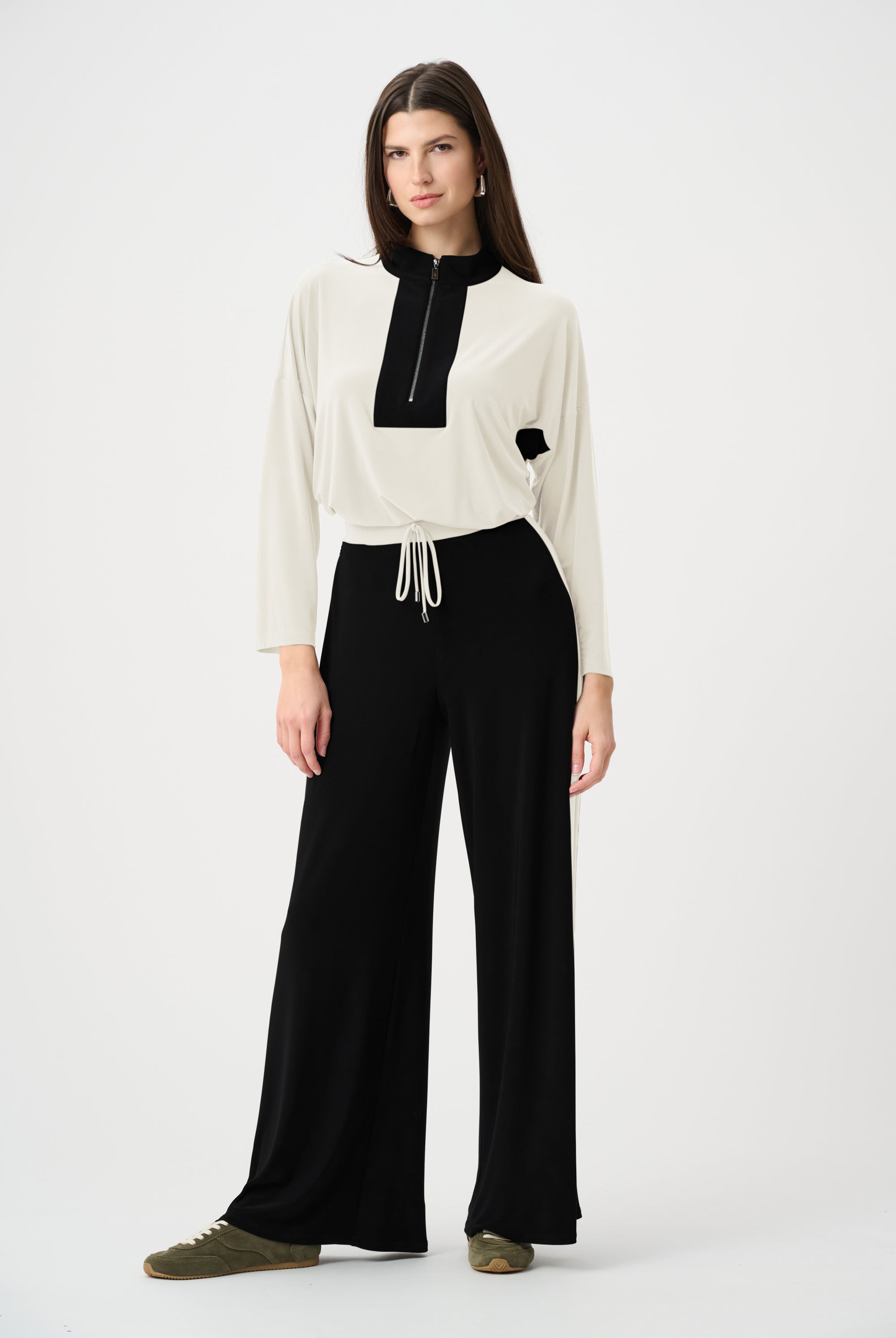 Silky Knit Color Block Straight Top