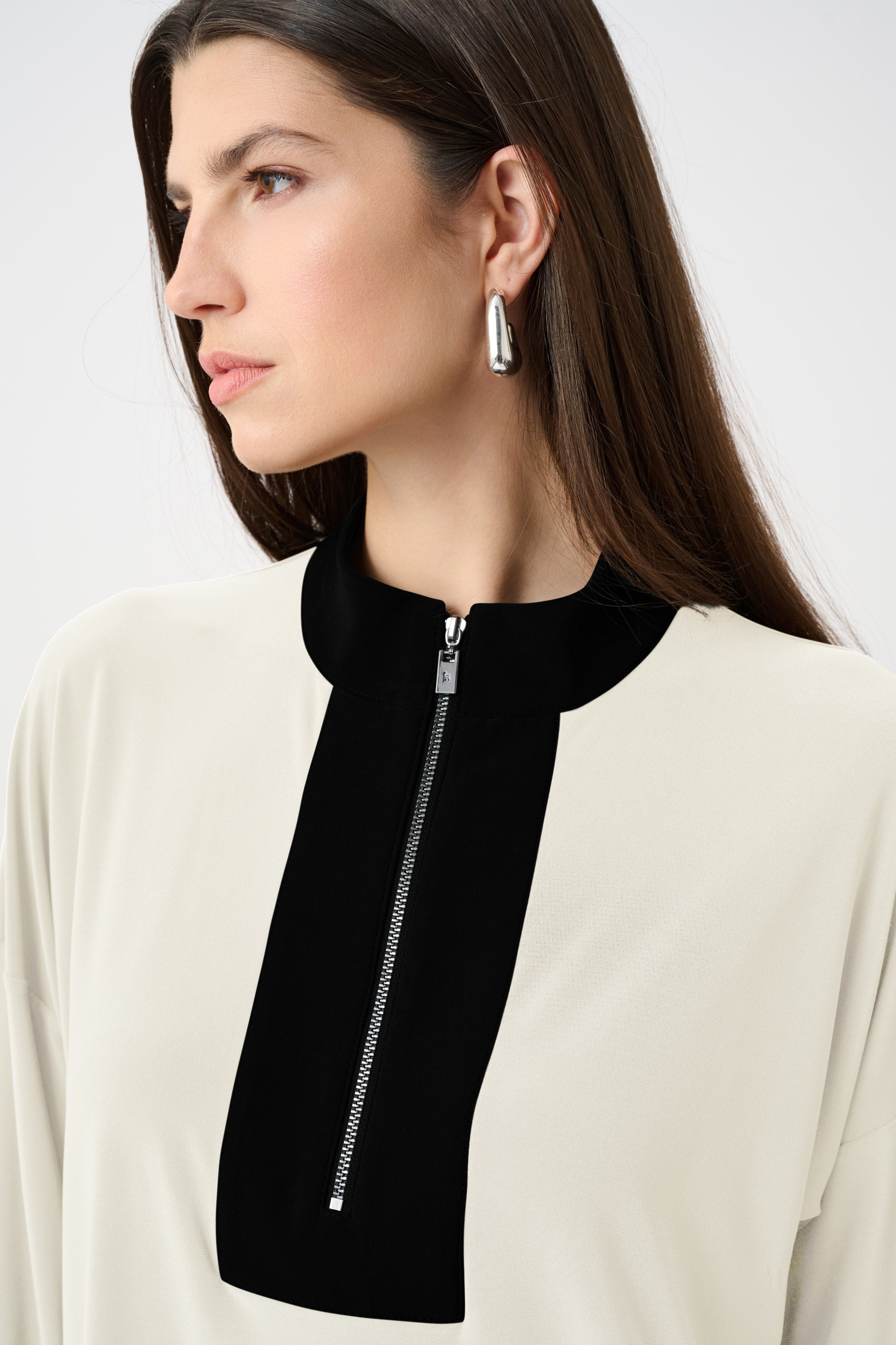 Silky Knit Color Block Straight Top