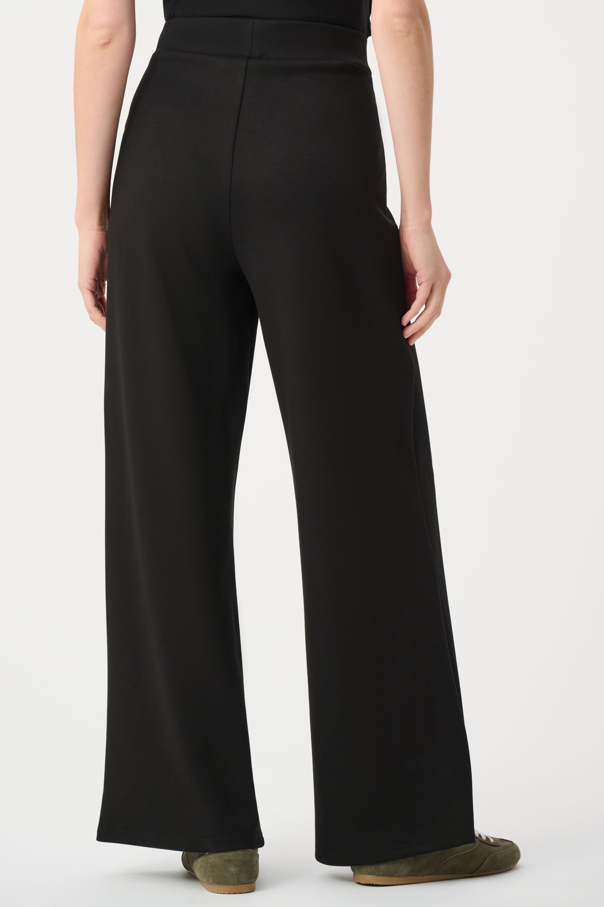 Scuba Jersey Wide Leg Pull-On Pants