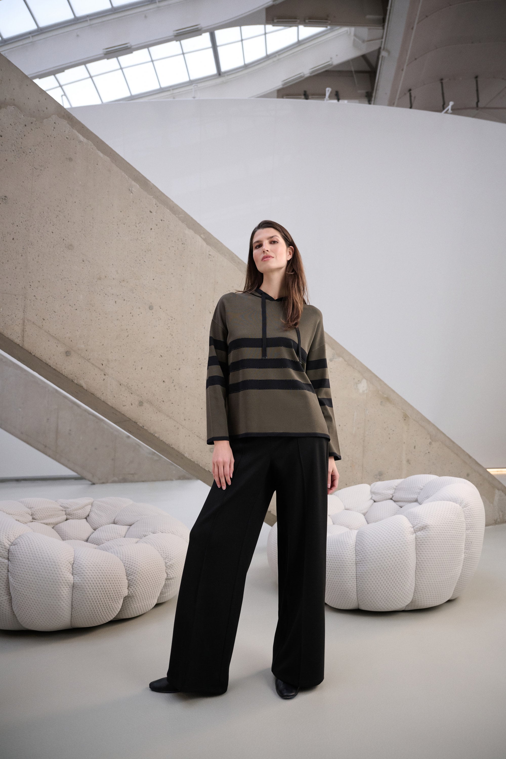 Scuba Jersey Wide Leg Pull-On Pants