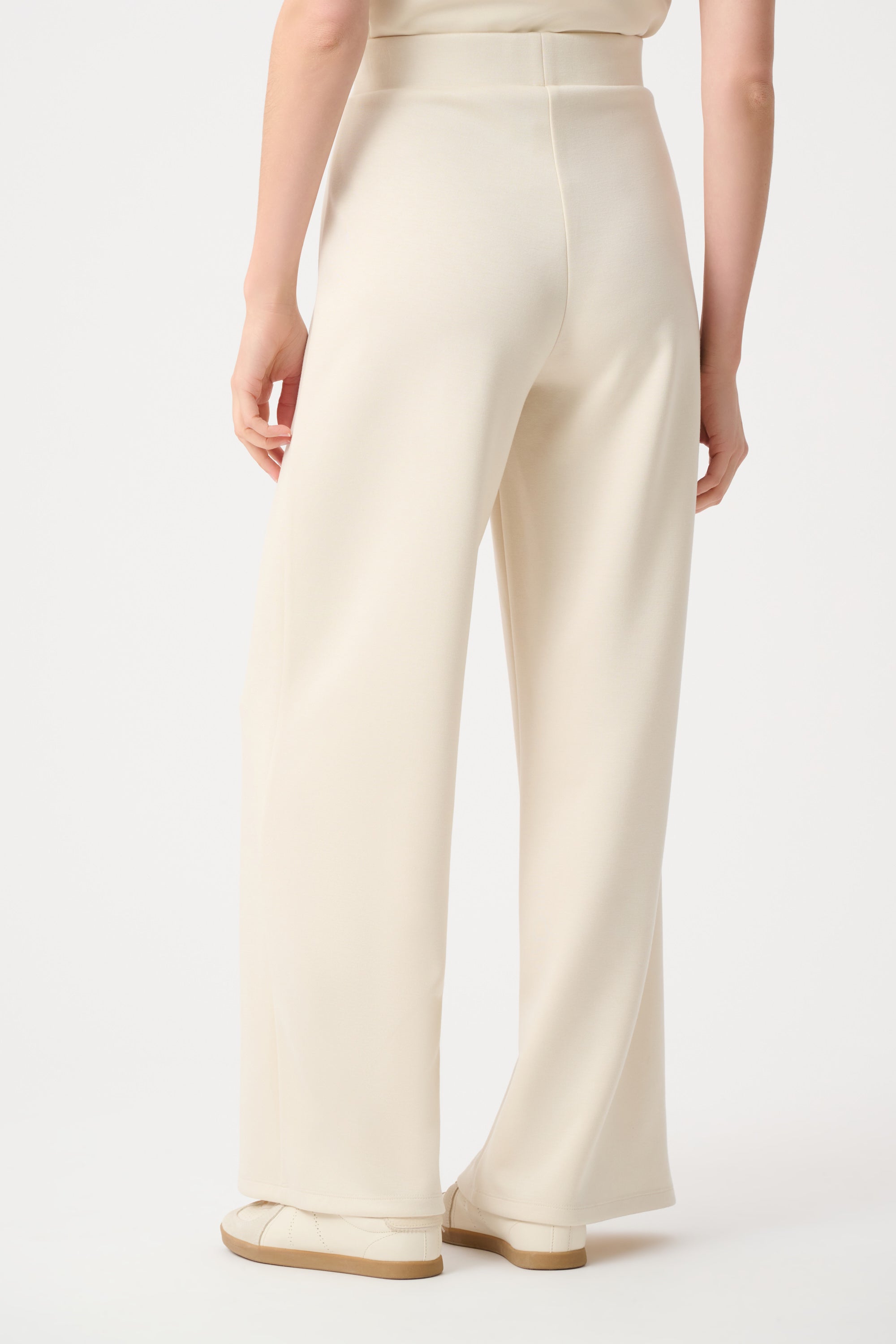 Scuba Jersey Wide Leg Pull-On Pants