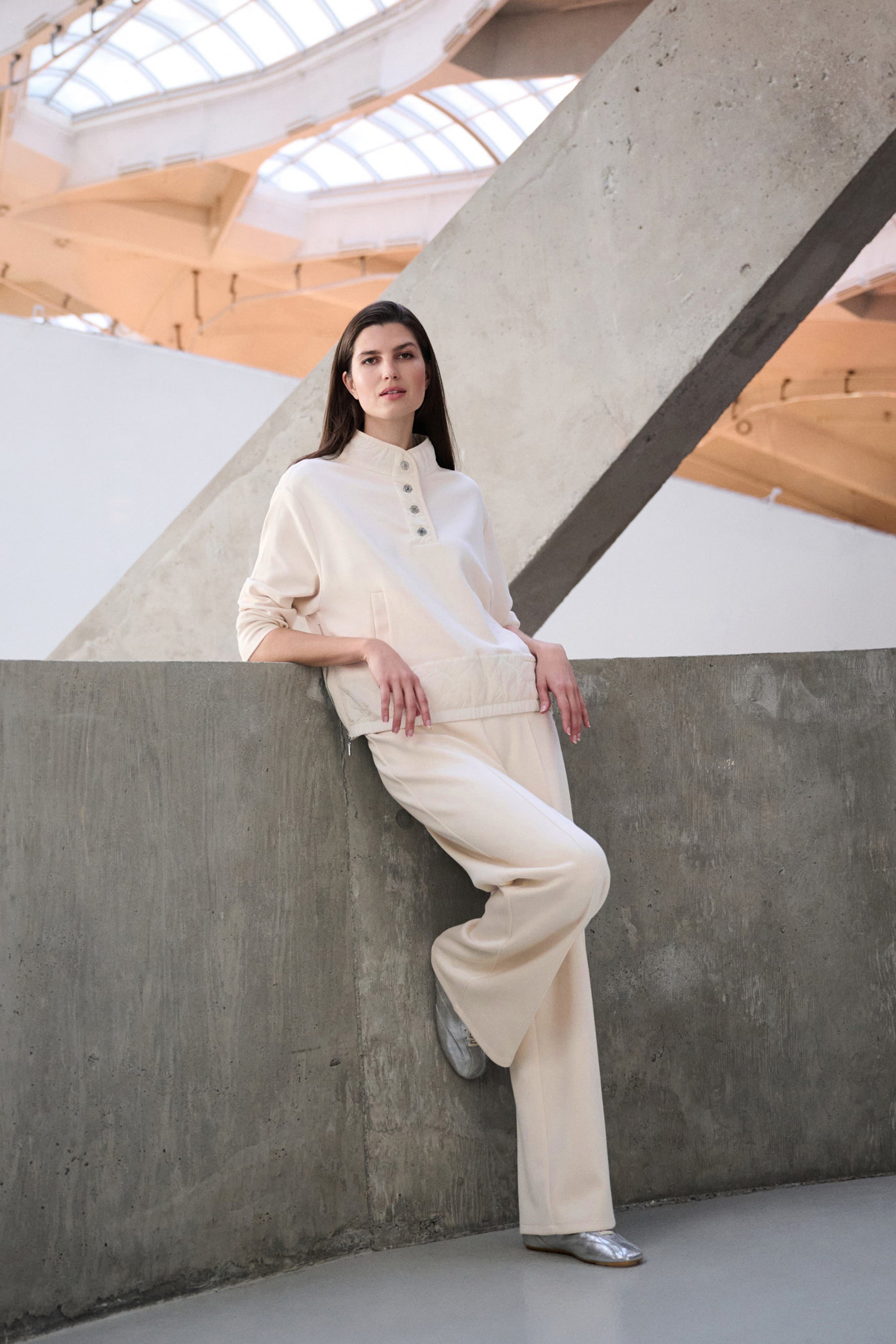 Scuba Jersey Wide Leg Pull-On Pants