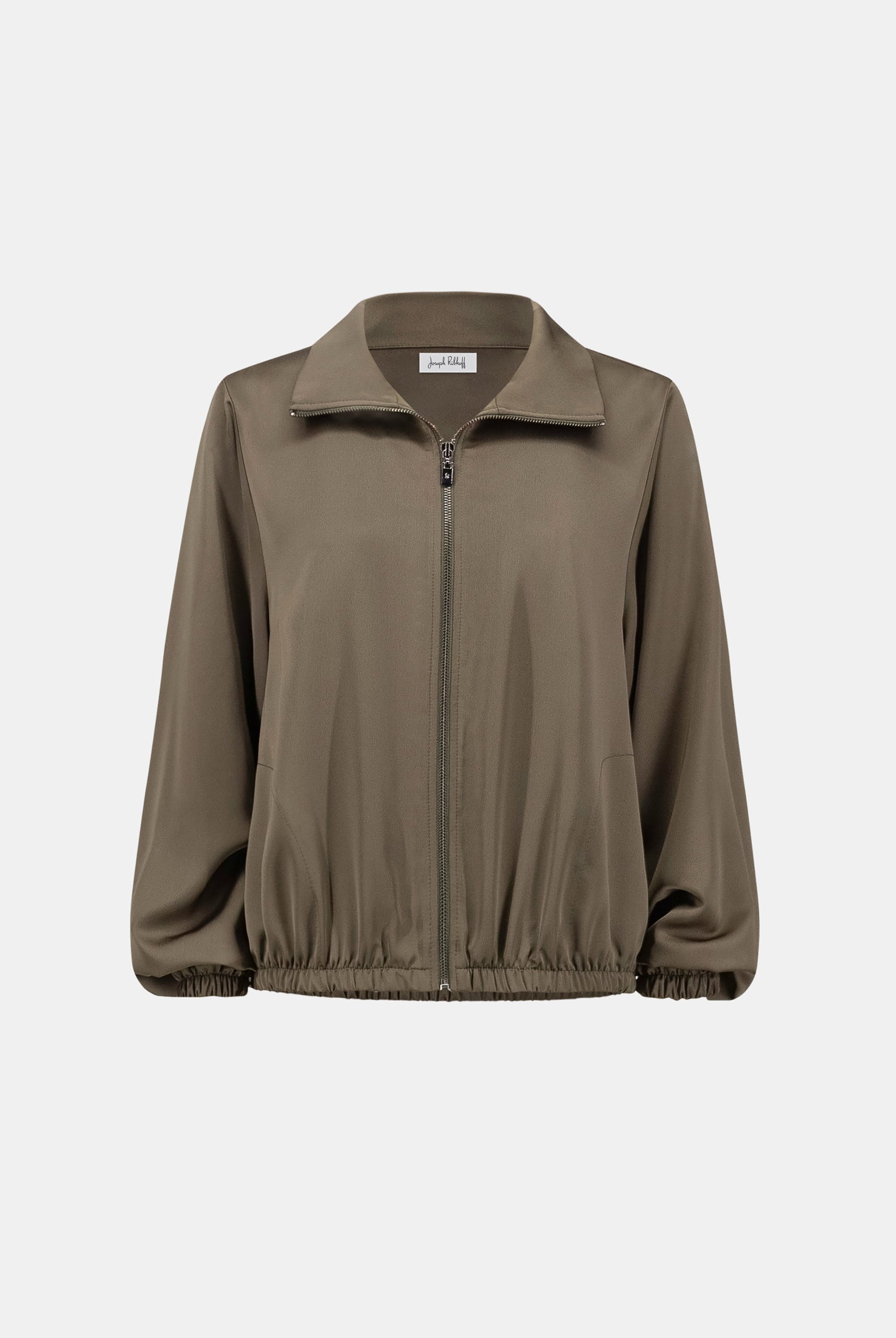 Recycled Satin Zipped Bomber Jacket