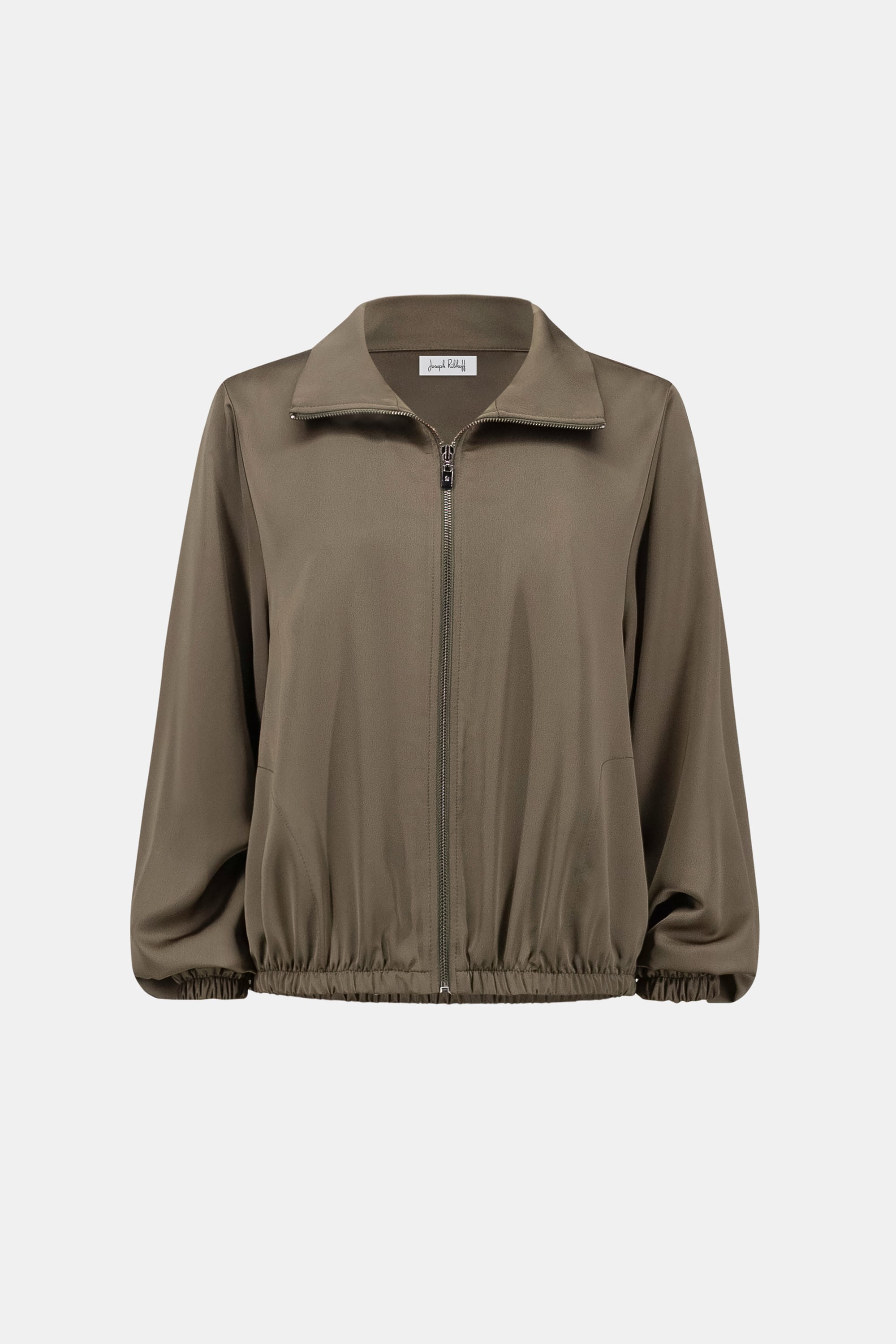 Recycled Satin Zipped Bomber Jacket