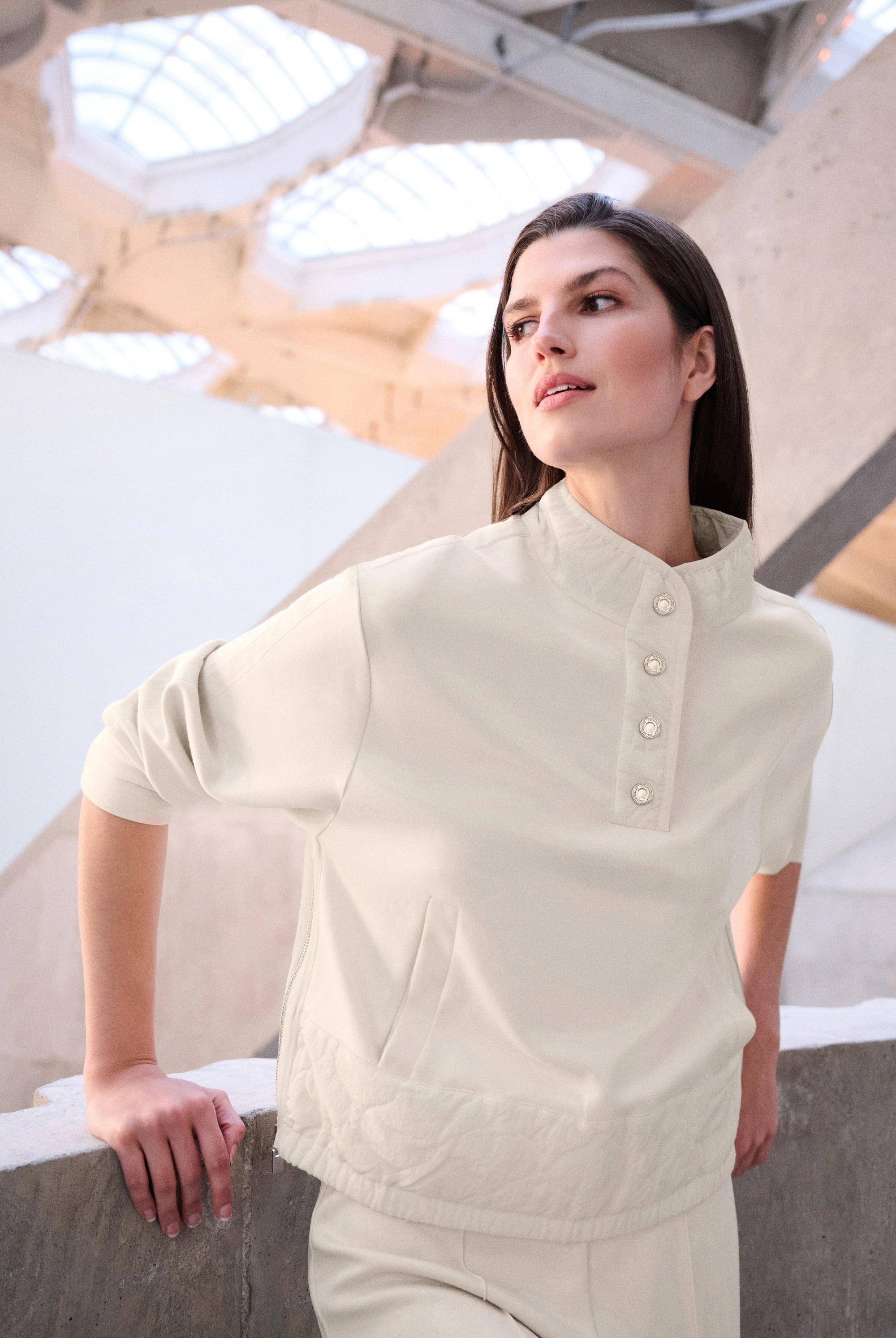 Scuba Jersey Funnel-Neck Jacket