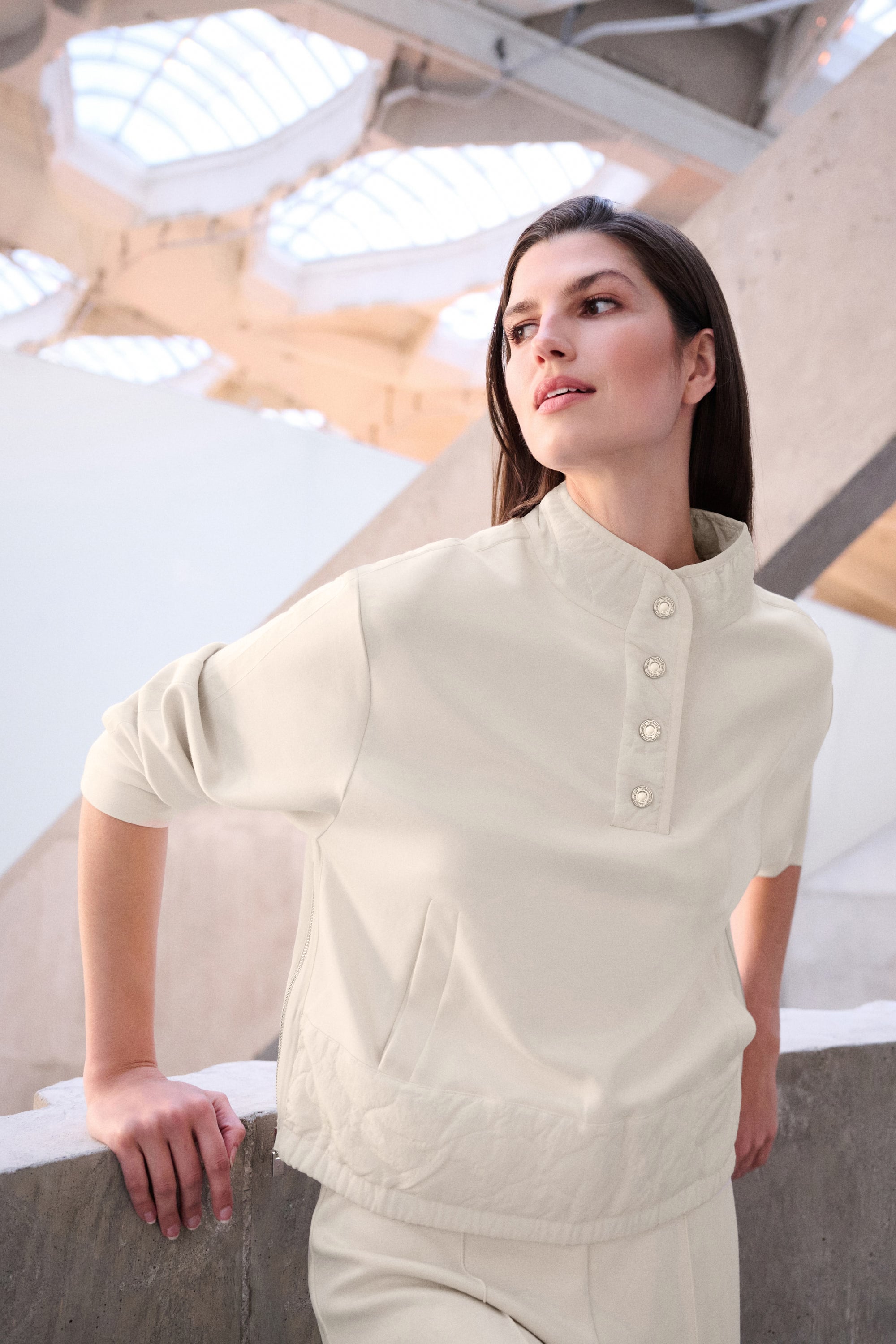 Scuba Jersey Funnel-Neck Jacket