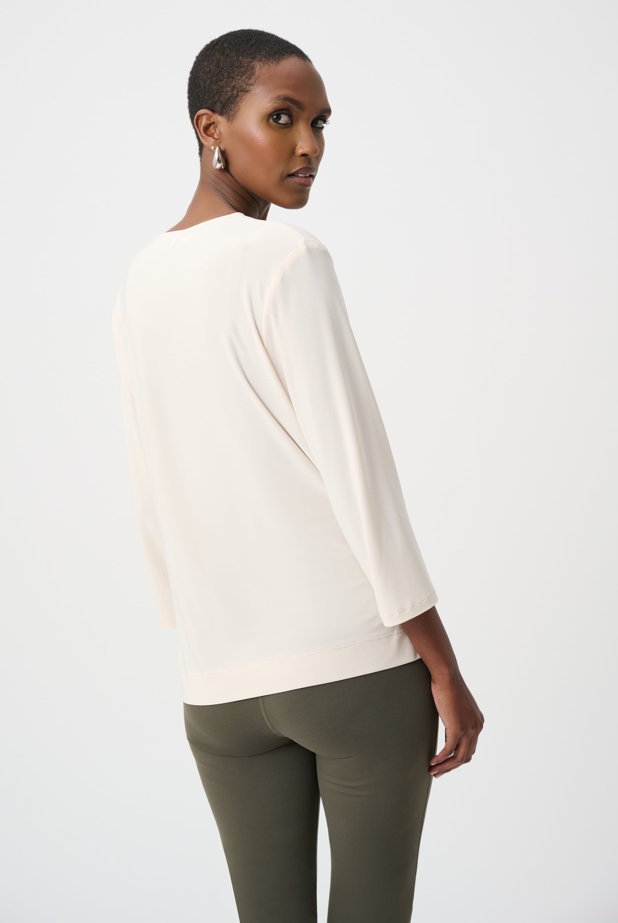 Silky Knit Color Block Straight Top