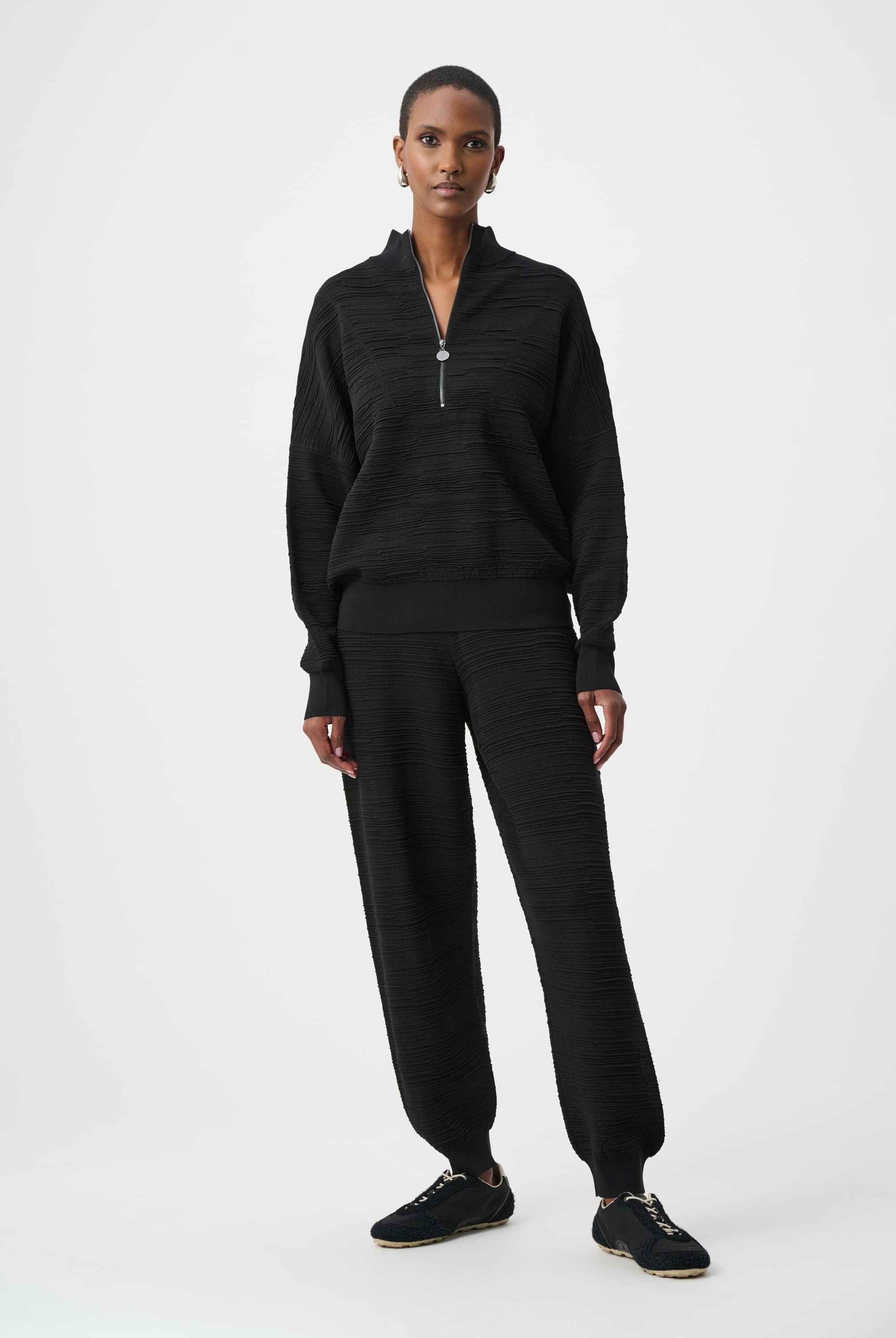 Sweater Knit Mock-Neck Cocoon Sweater