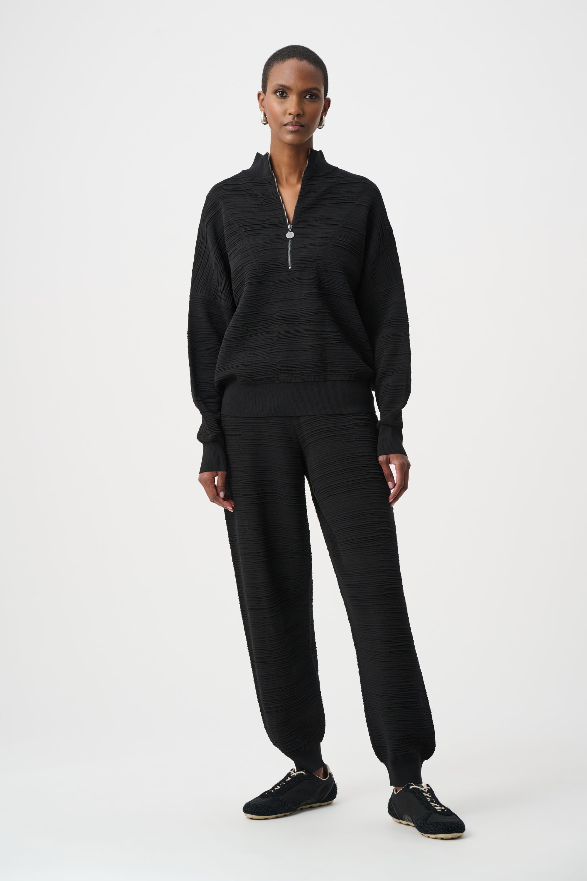 Sweater Knit Mock-Neck Cocoon Sweater
