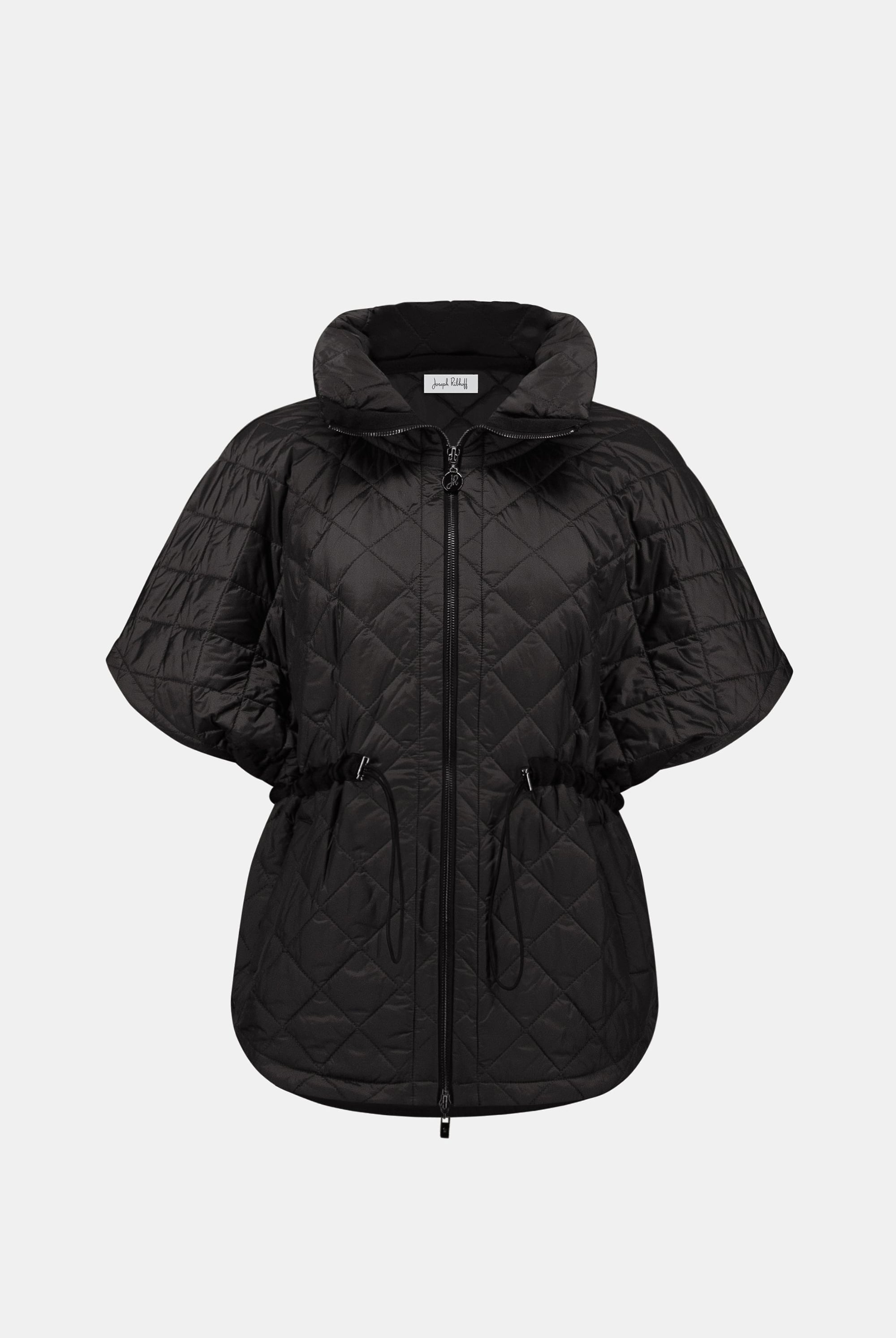 Quilted Nylon Shawl-Neck Boxy Vest