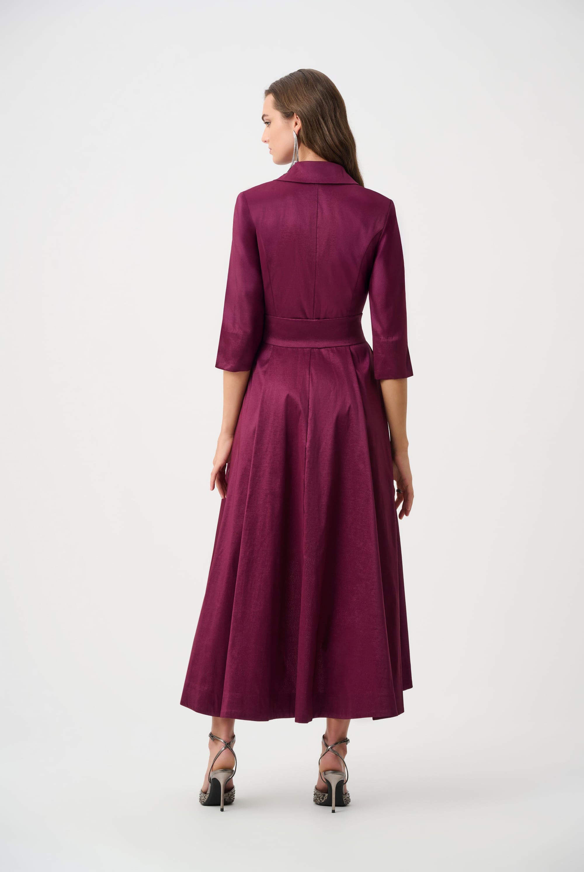 Signature | Stretch Taffeta Fit and Flare Wrap Dress