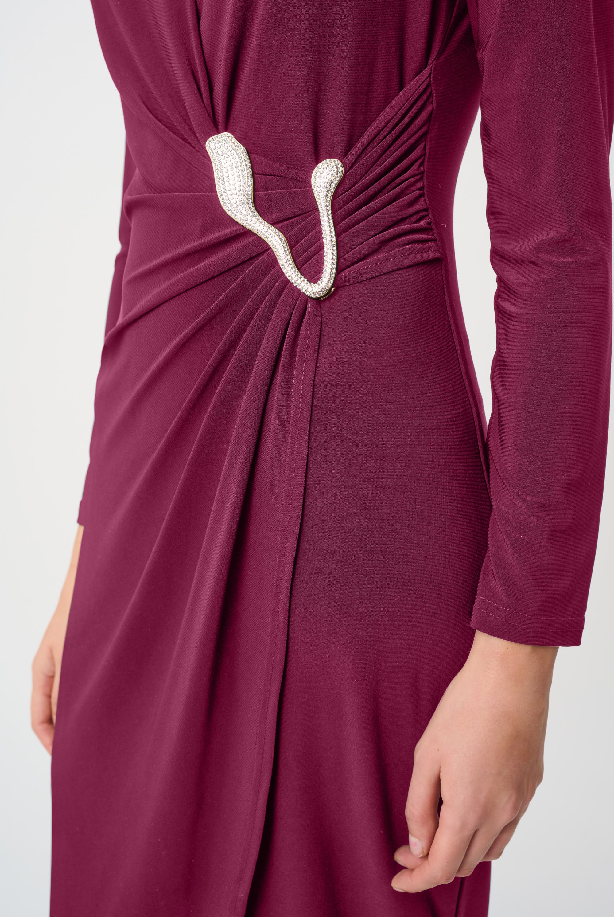 Signature | Silky Knit Sheath Wrap Dress