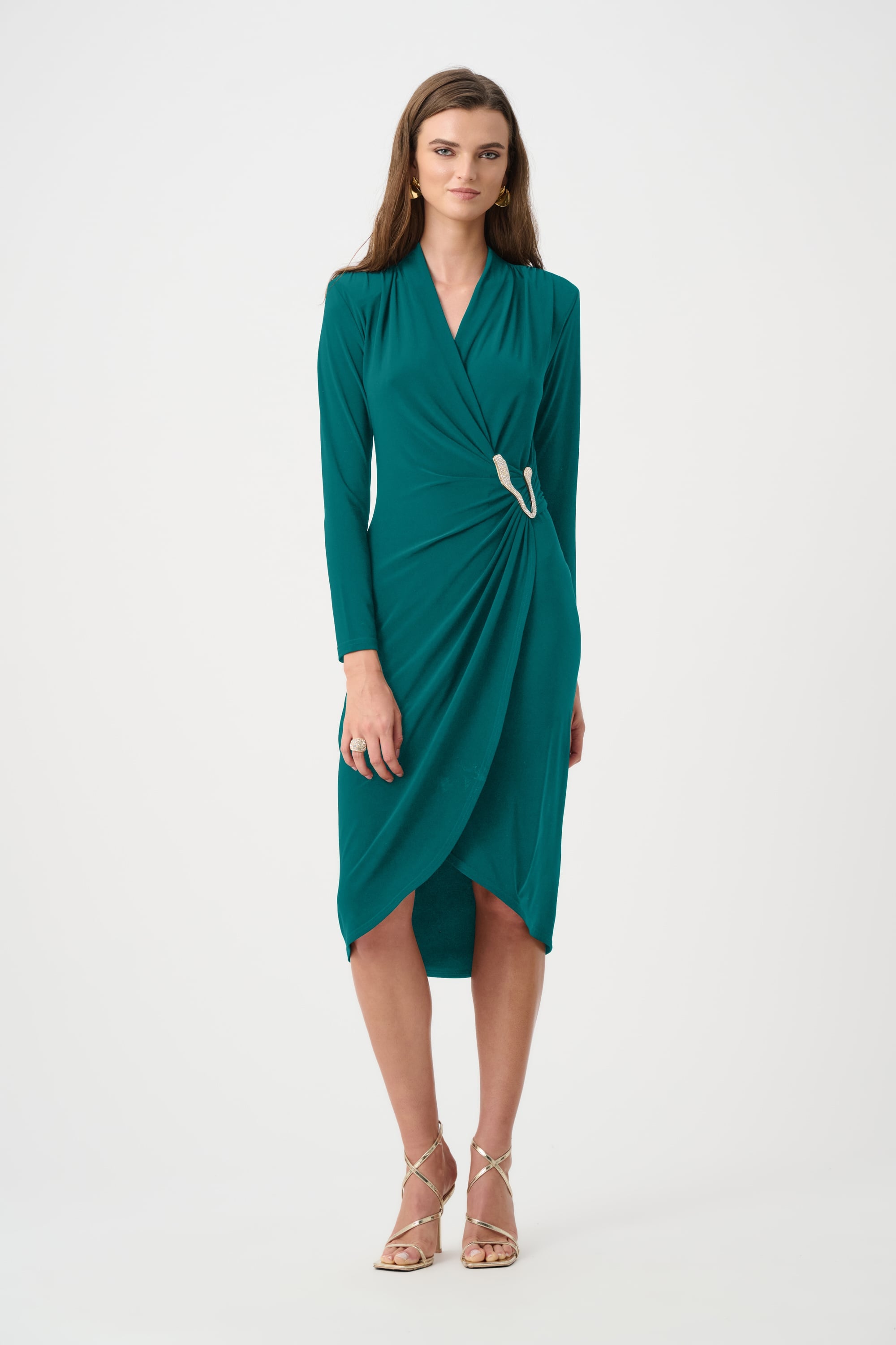 Signature | Silky Knit Sheath Wrap Dress