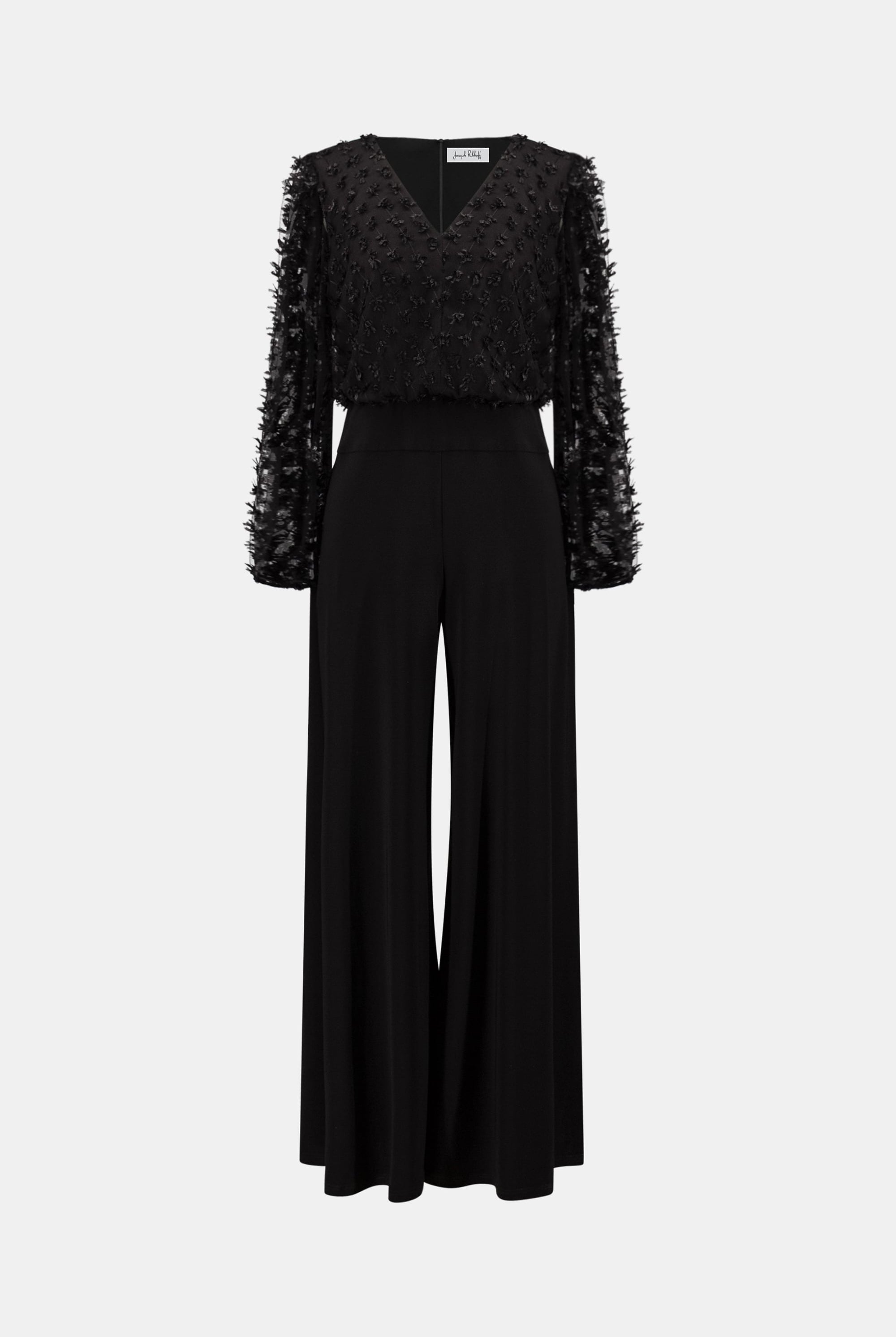 Signature | Silky Knit and Sheer Novelty Wide Leg Jumpsuit