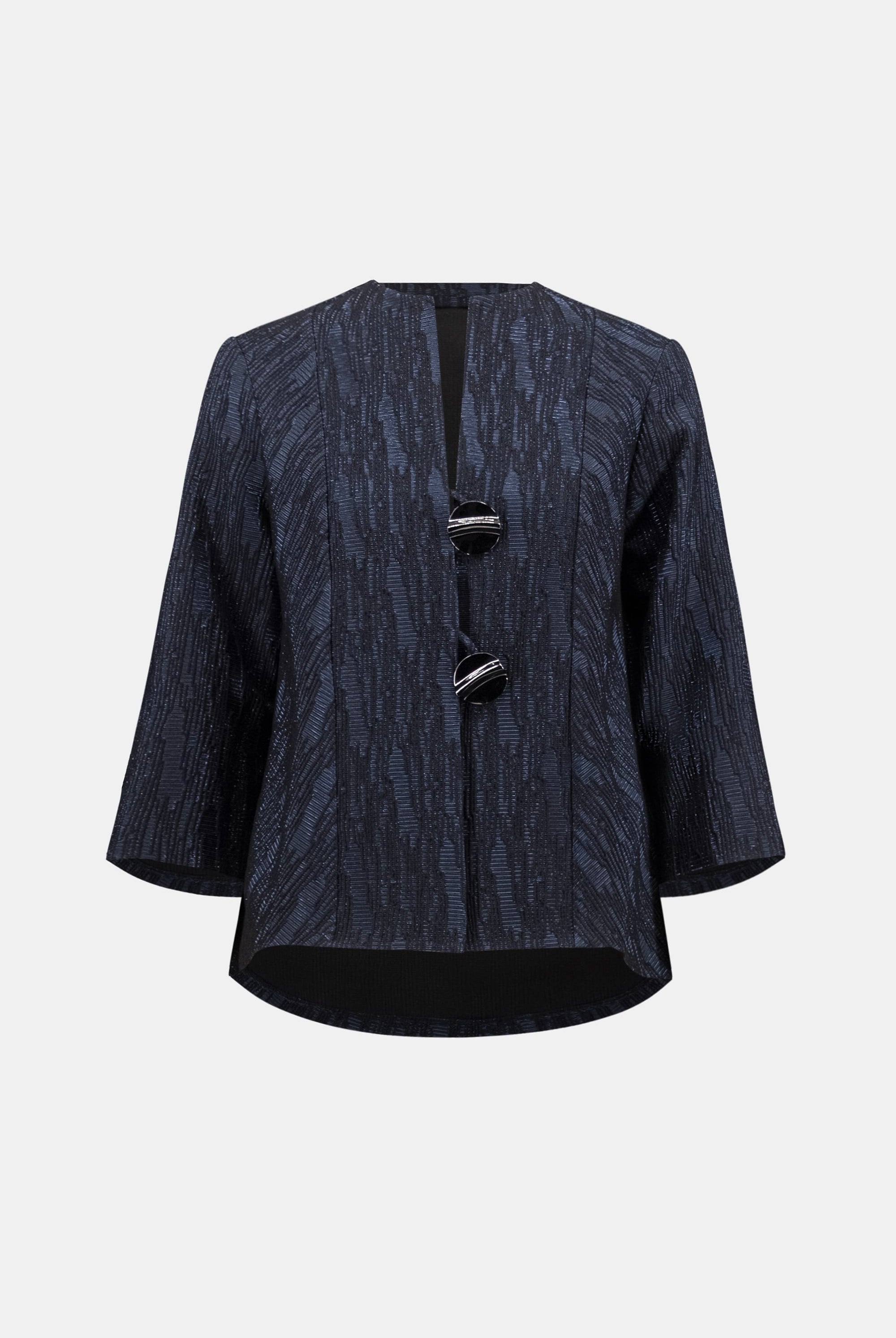 Signature | Foil-Textured Jacquard Trapeze Jacket