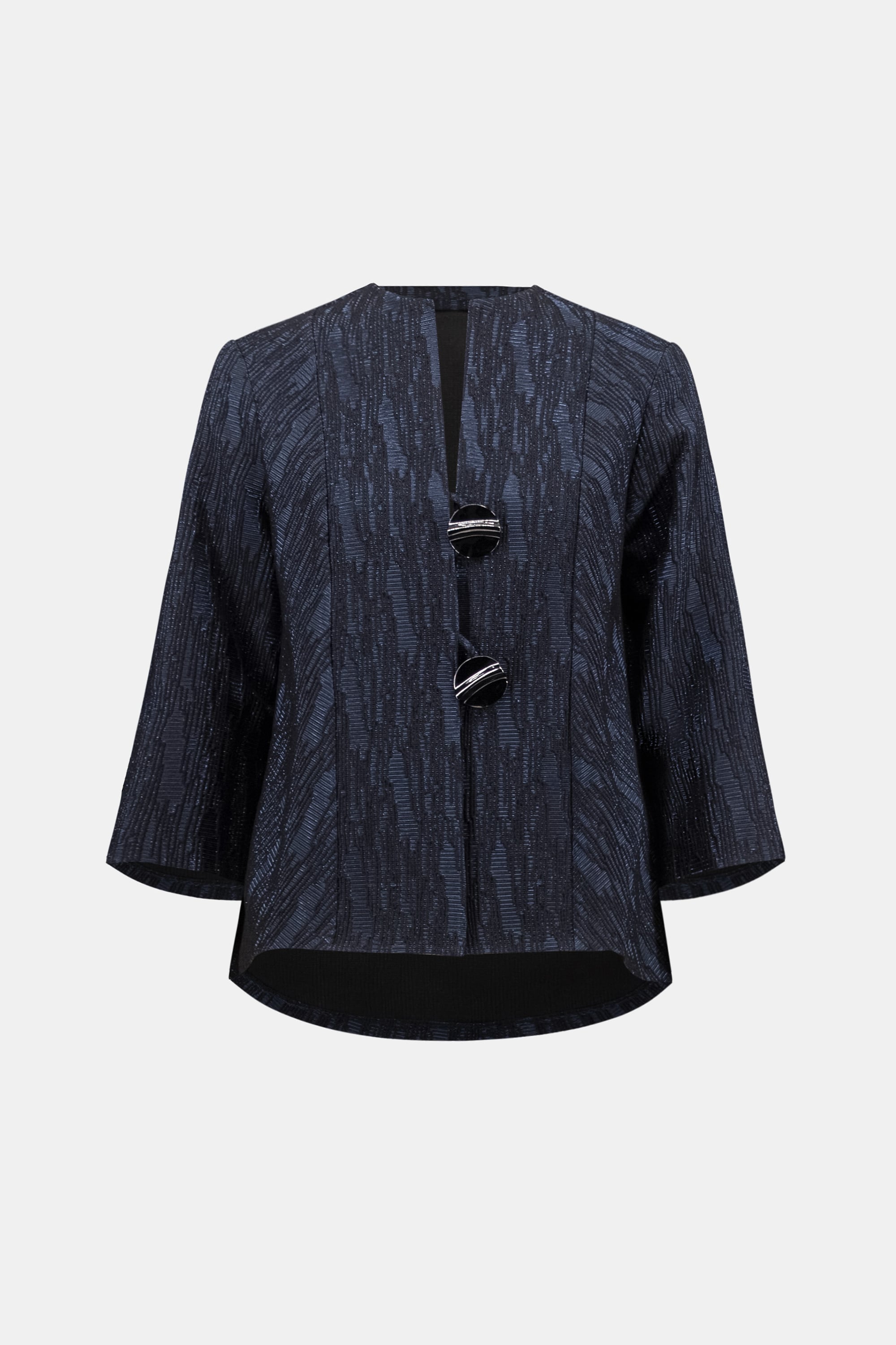 Signature | Foil-Textured Jacquard Trapeze Jacket