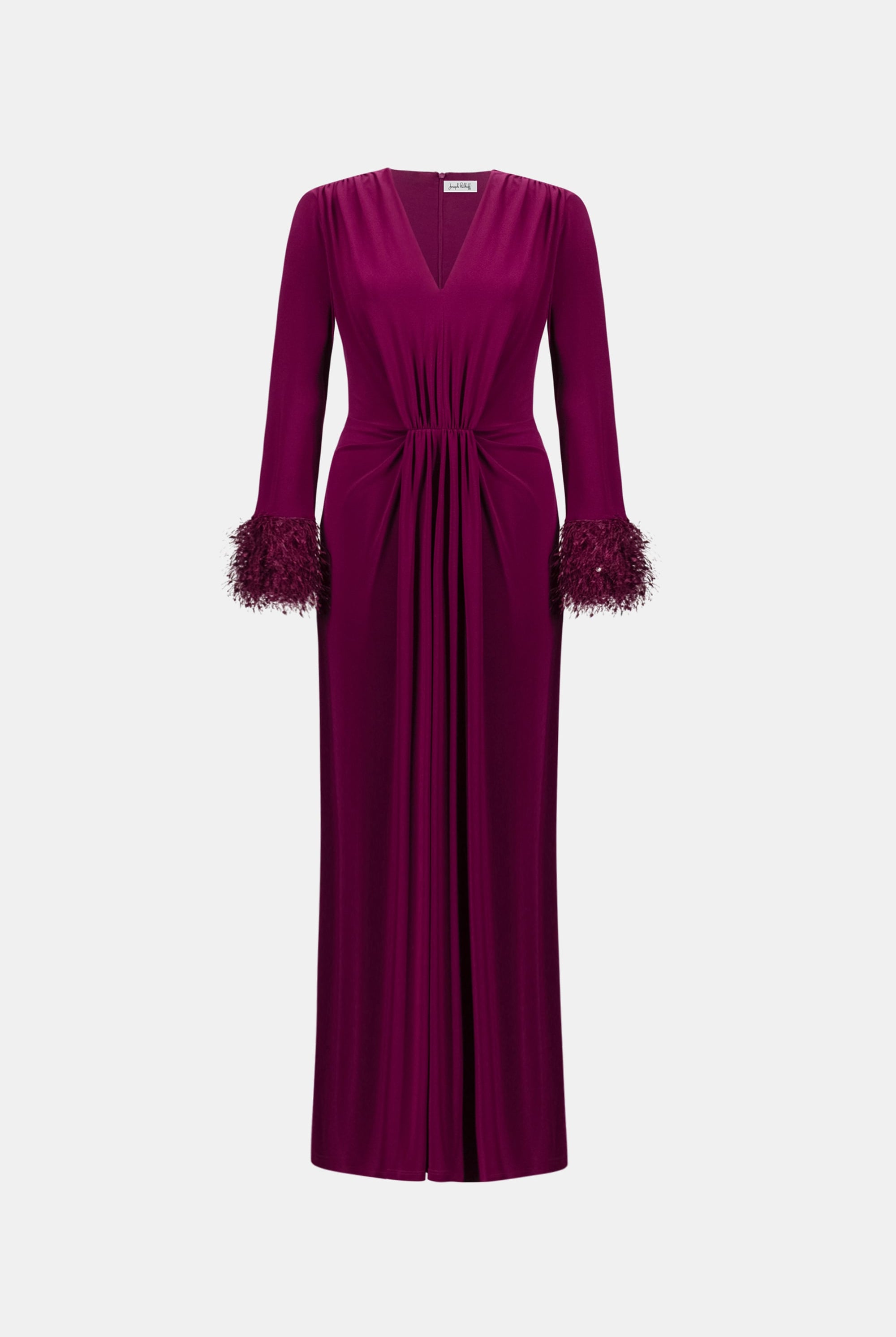 Signature | Silky Knit Fitted Gown With Fringe