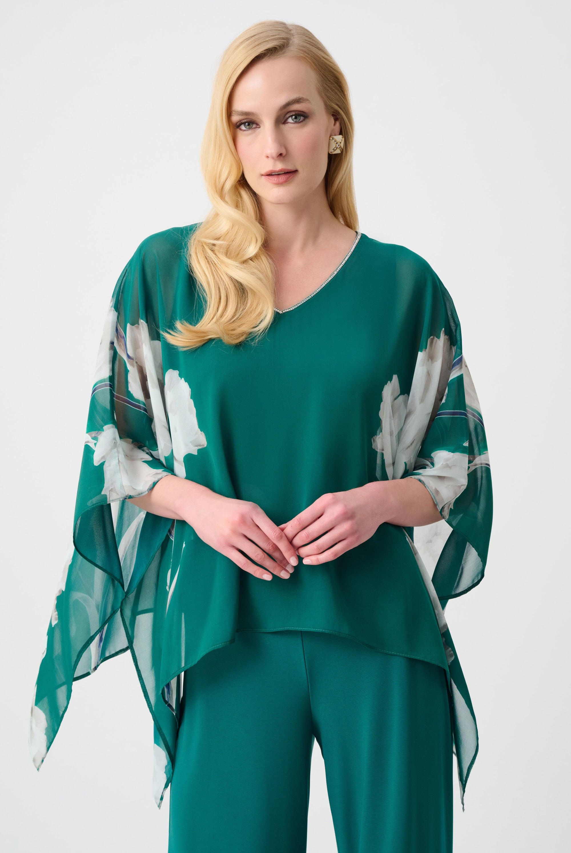 Signature | Recycled Chiffon Floral Print Poncho