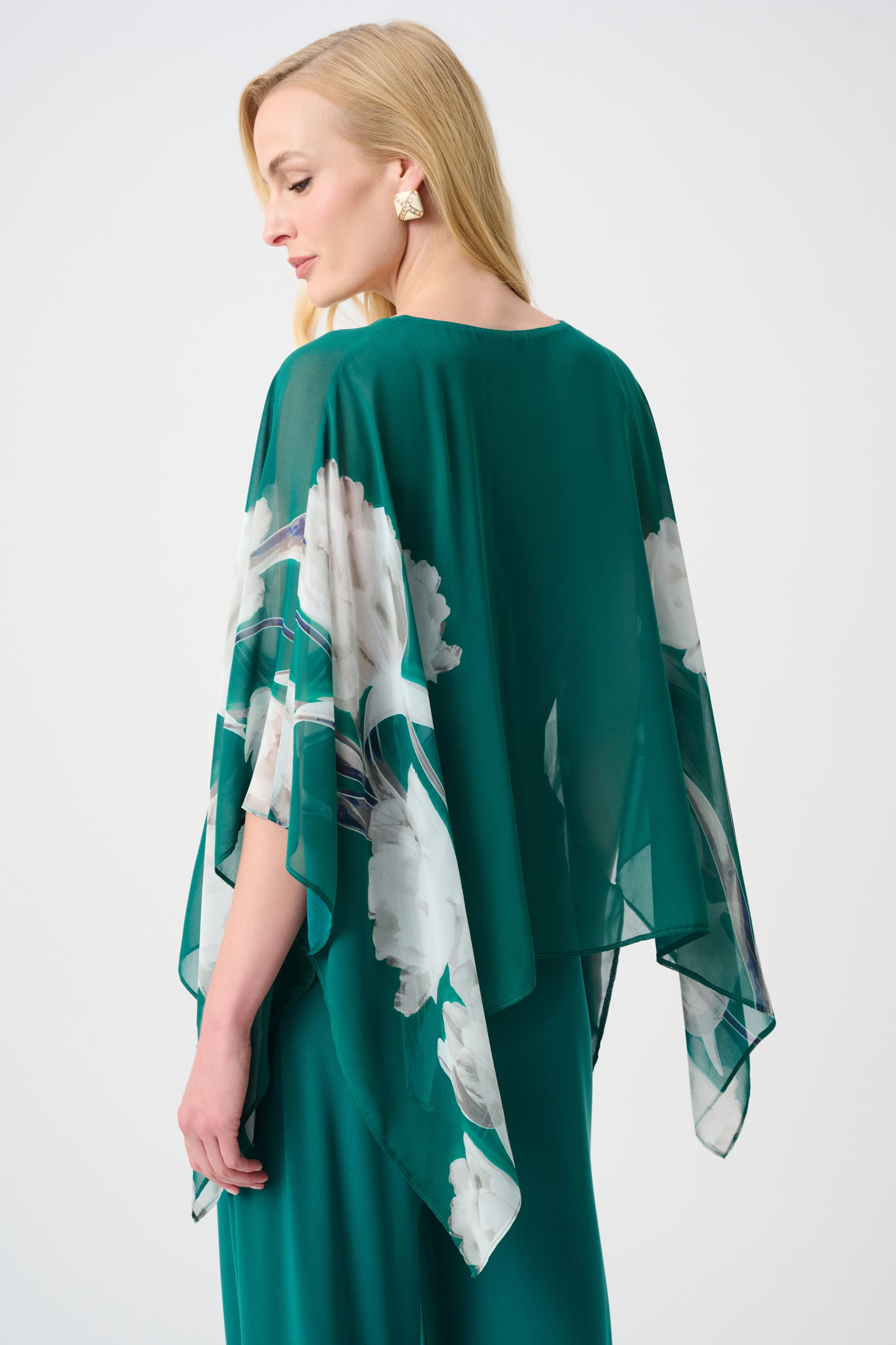 Signature | Recycled Chiffon Floral Print Poncho