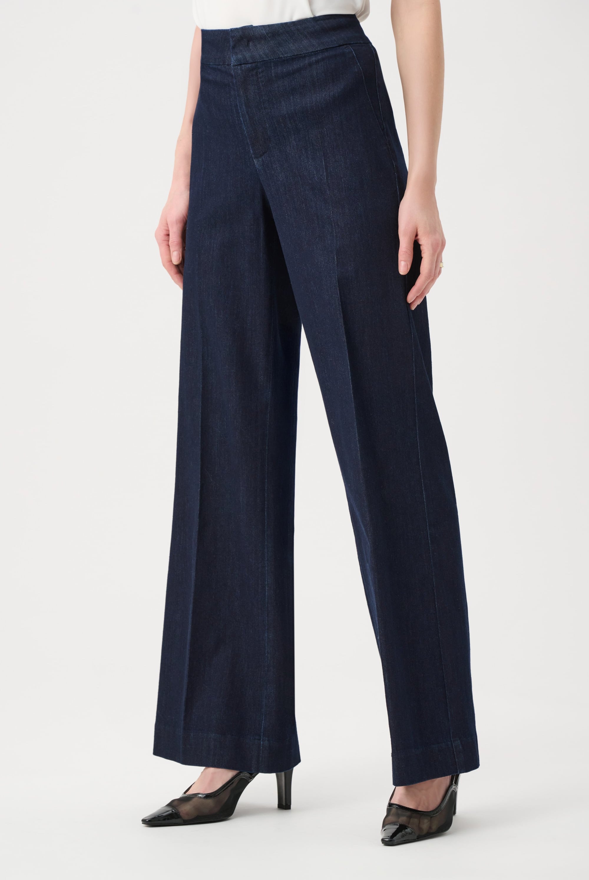 Chloe | Stretch Denim High-Rise Wide Leg Jeans