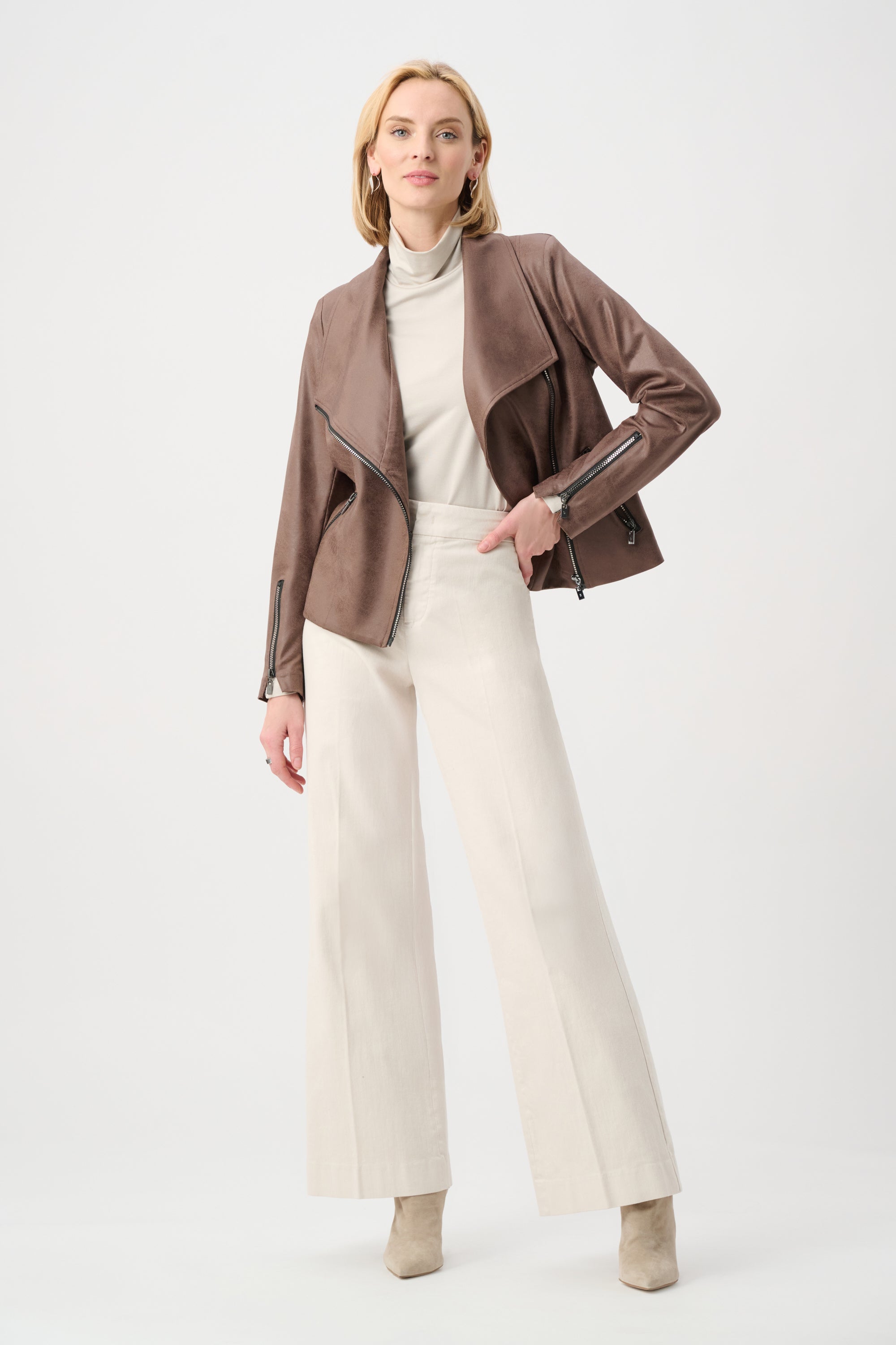 Foiled Knit Fitted Jacket