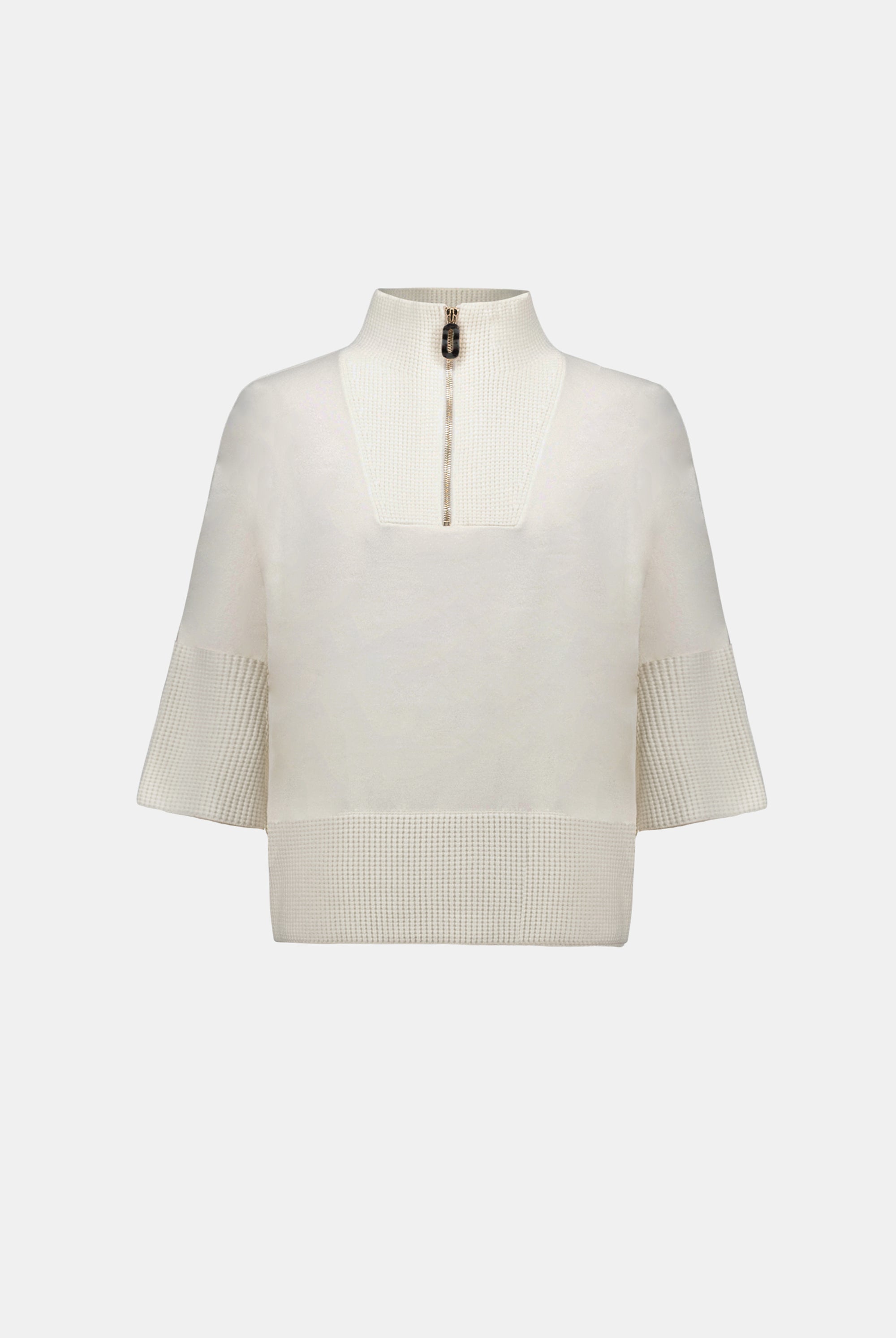 Brushed Viscose And Nylon Funnel-Neck Sweater