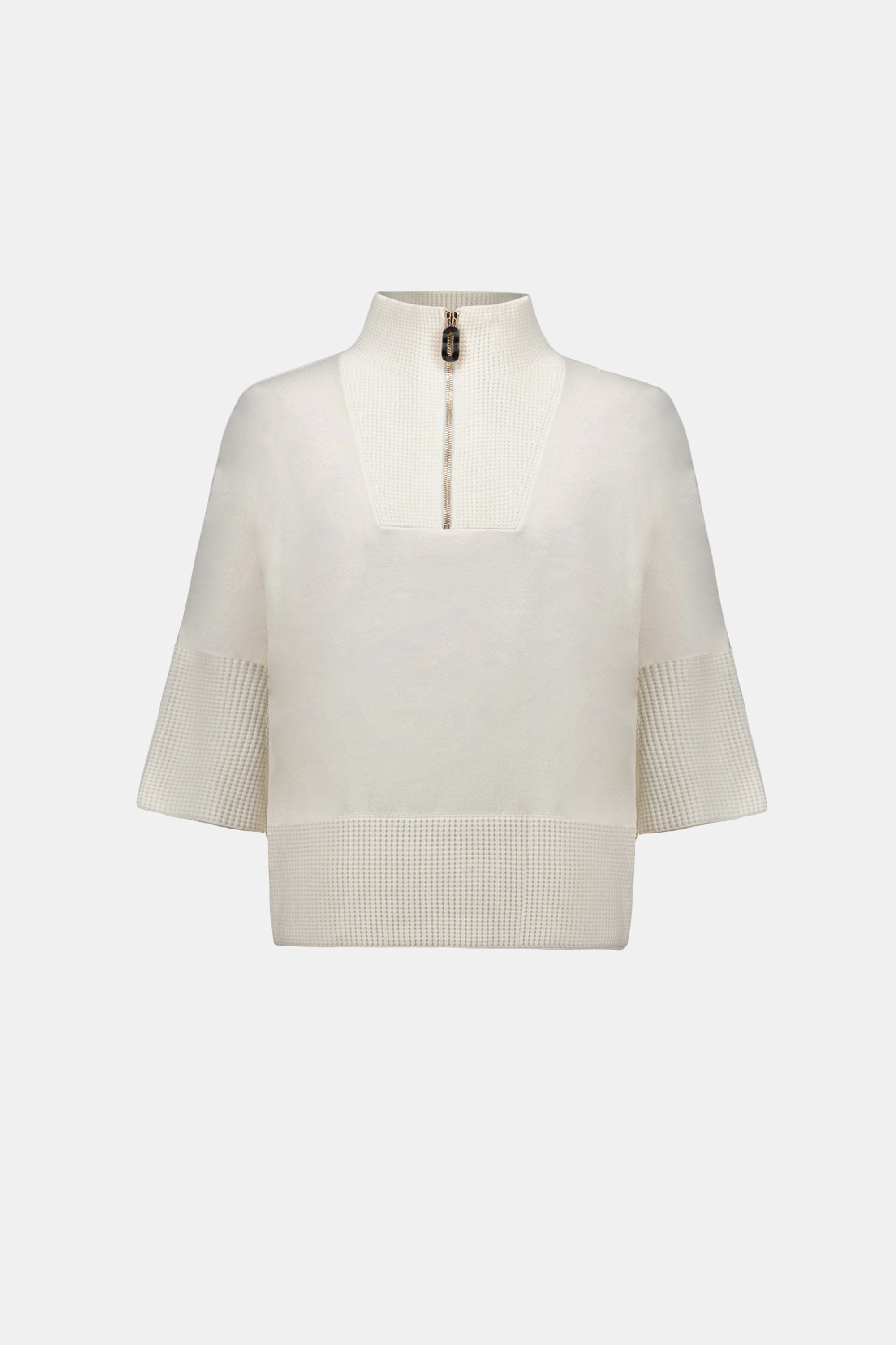 Brushed Viscose And Nylon Funnel-Neck Sweater