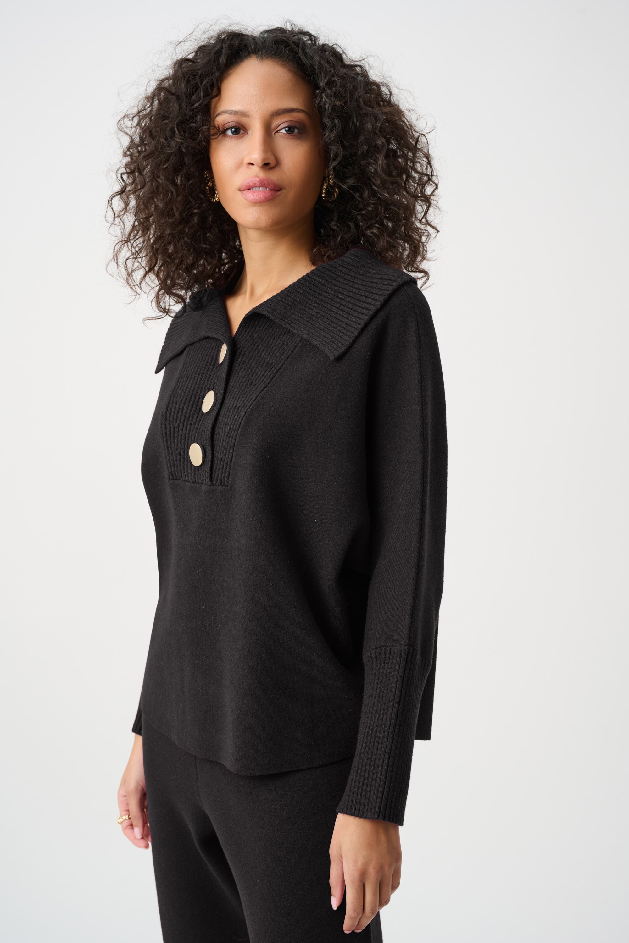 Brushed Viscose And Nylon Shawl-Neck Sweater