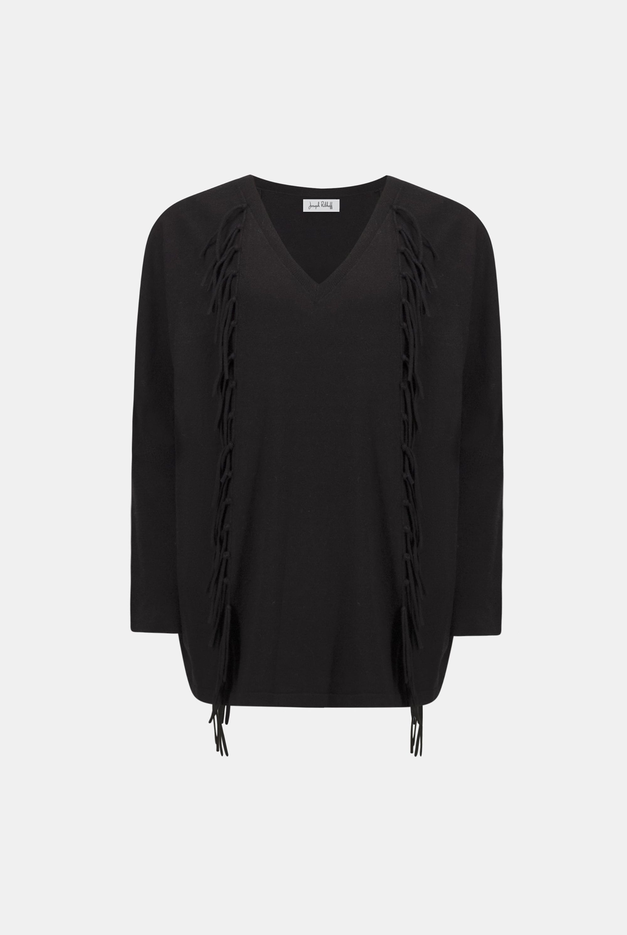 Viscose Knit Fringed Sweater