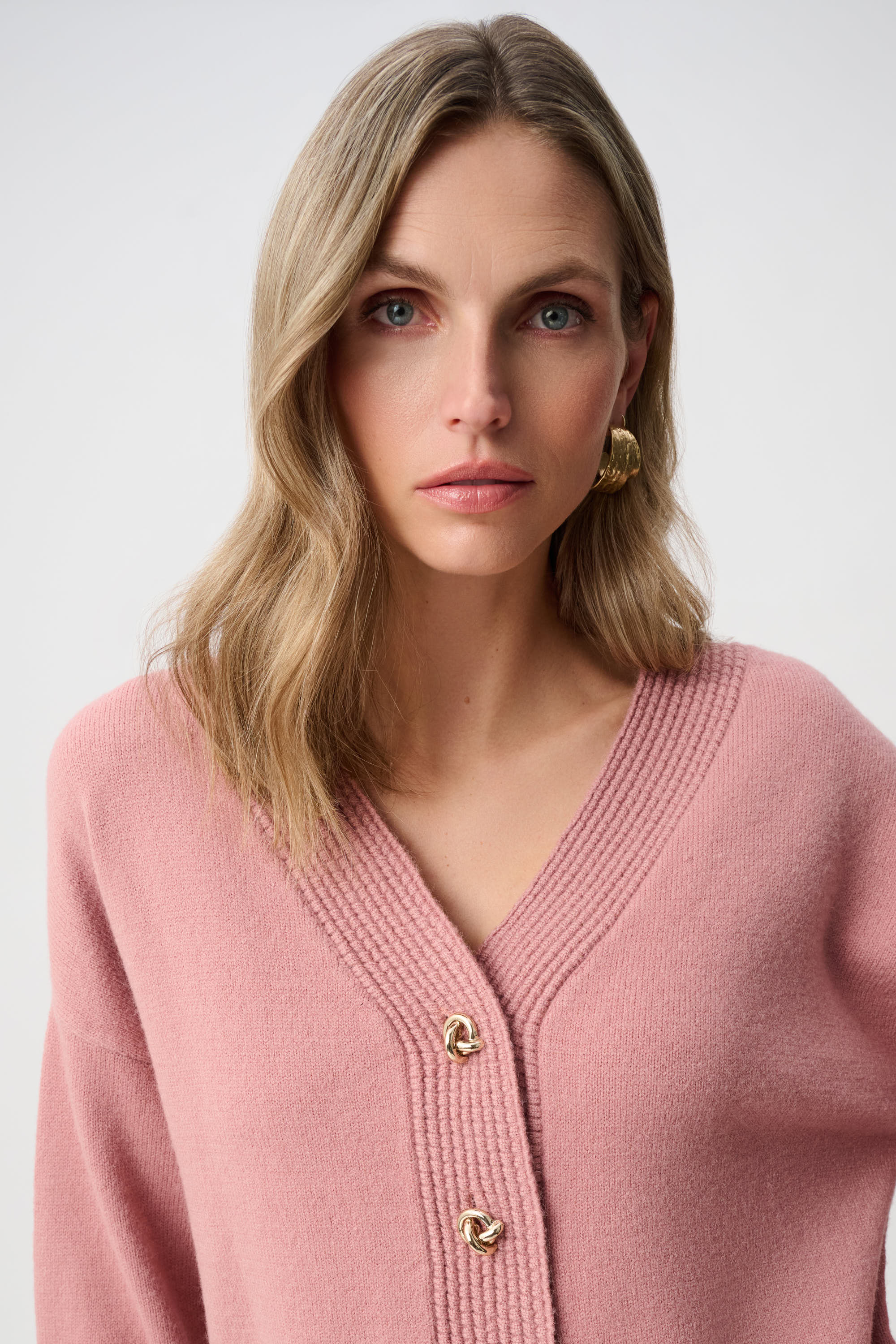 Brushed Knit V-Neck Boxy Cardigan