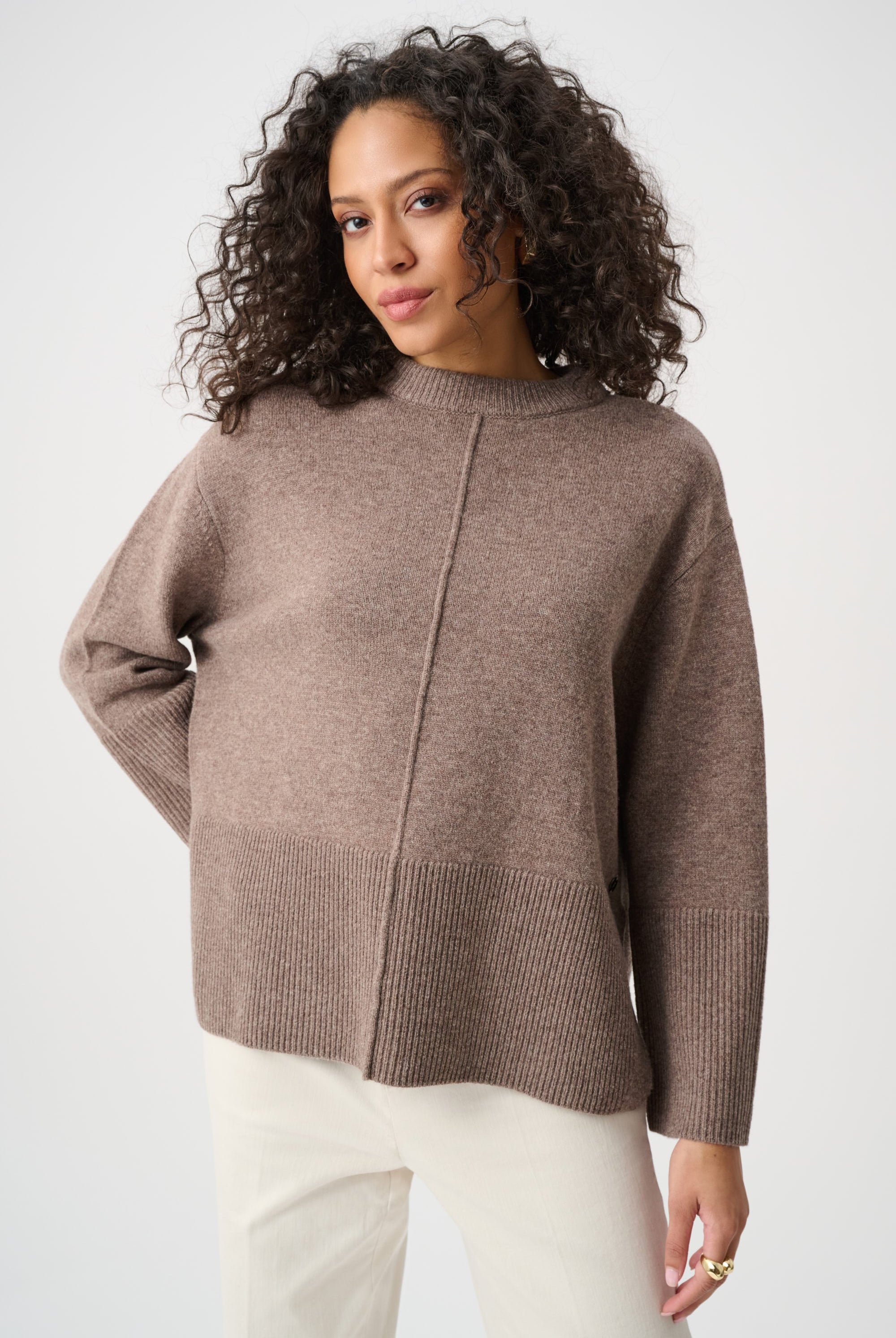 Wool Boxy Crewneck Sweater