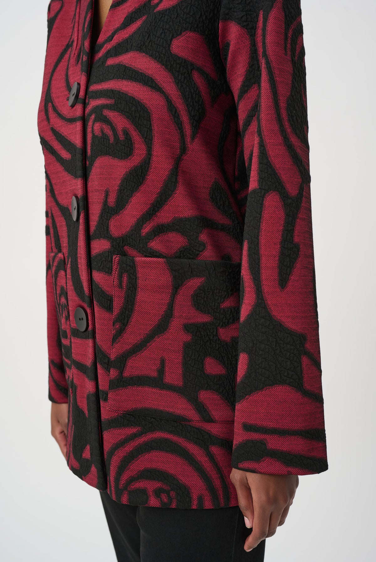 Joseph Ribkoff Floral Longline Coat-264004, view 2