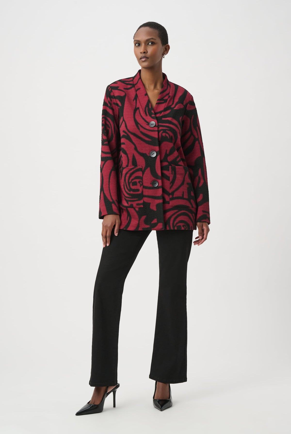Joseph Ribkoff Floral Longline Coat-264004, view 3