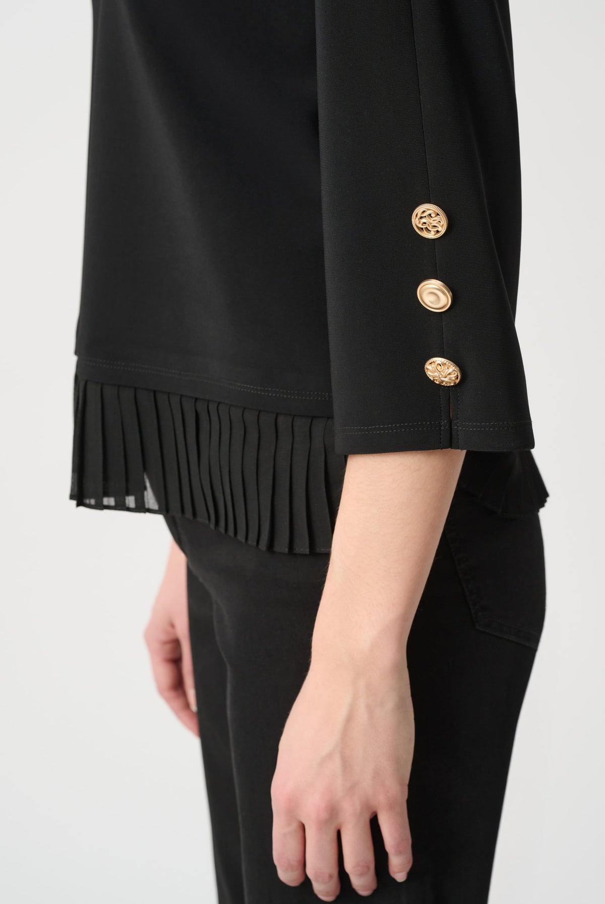 Joseph Ribkoff Pleated Trim Top-264015, view 2