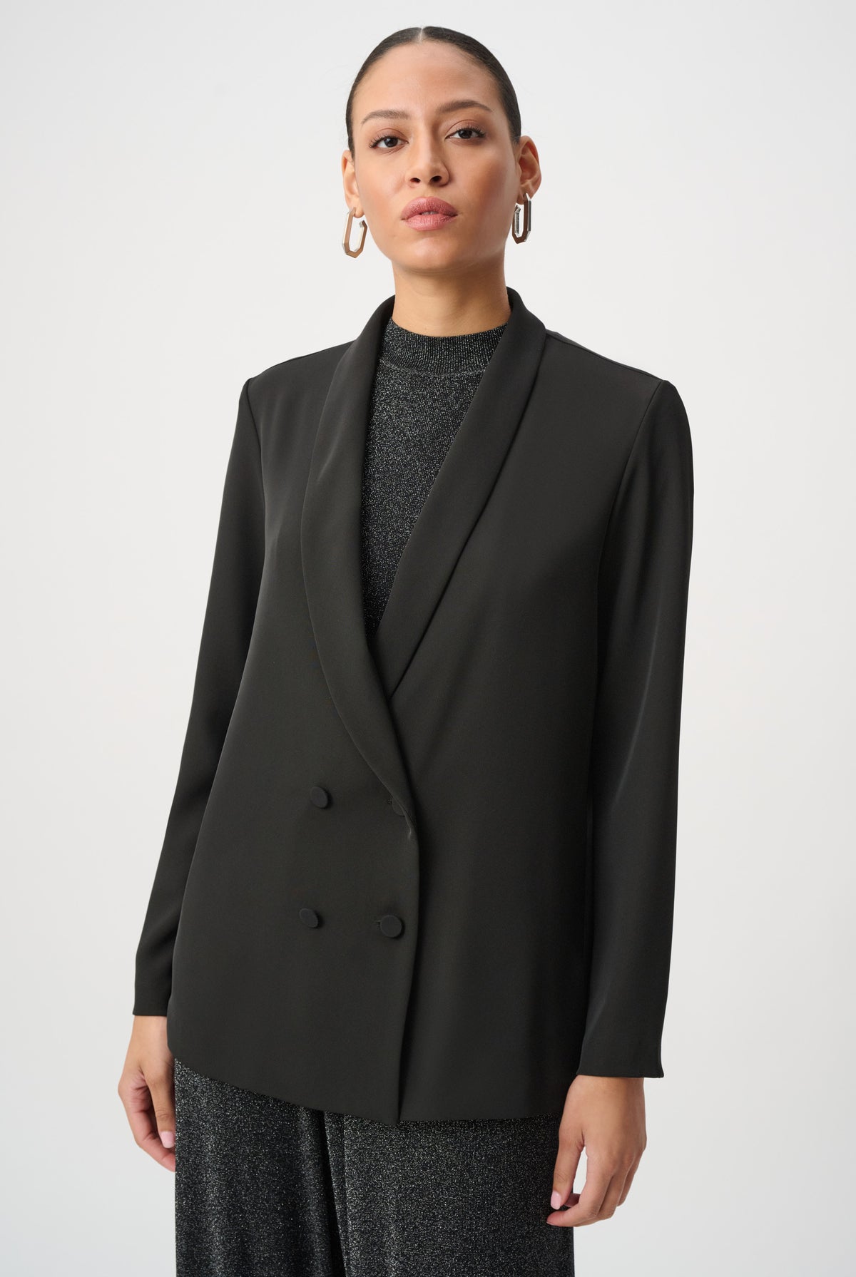 Joseph Ribkoff Double-Breasted Shawl Collar Blazer-264041