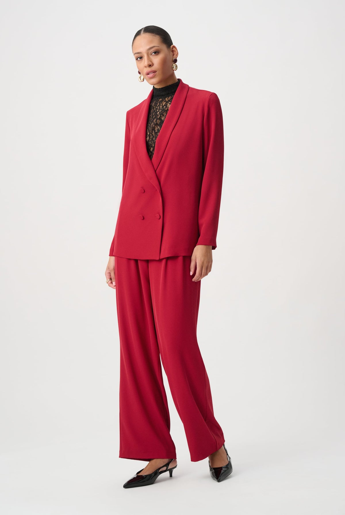 Joseph Ribkoff Double-Breasted Shawl Collar Blazer-264041, view 4