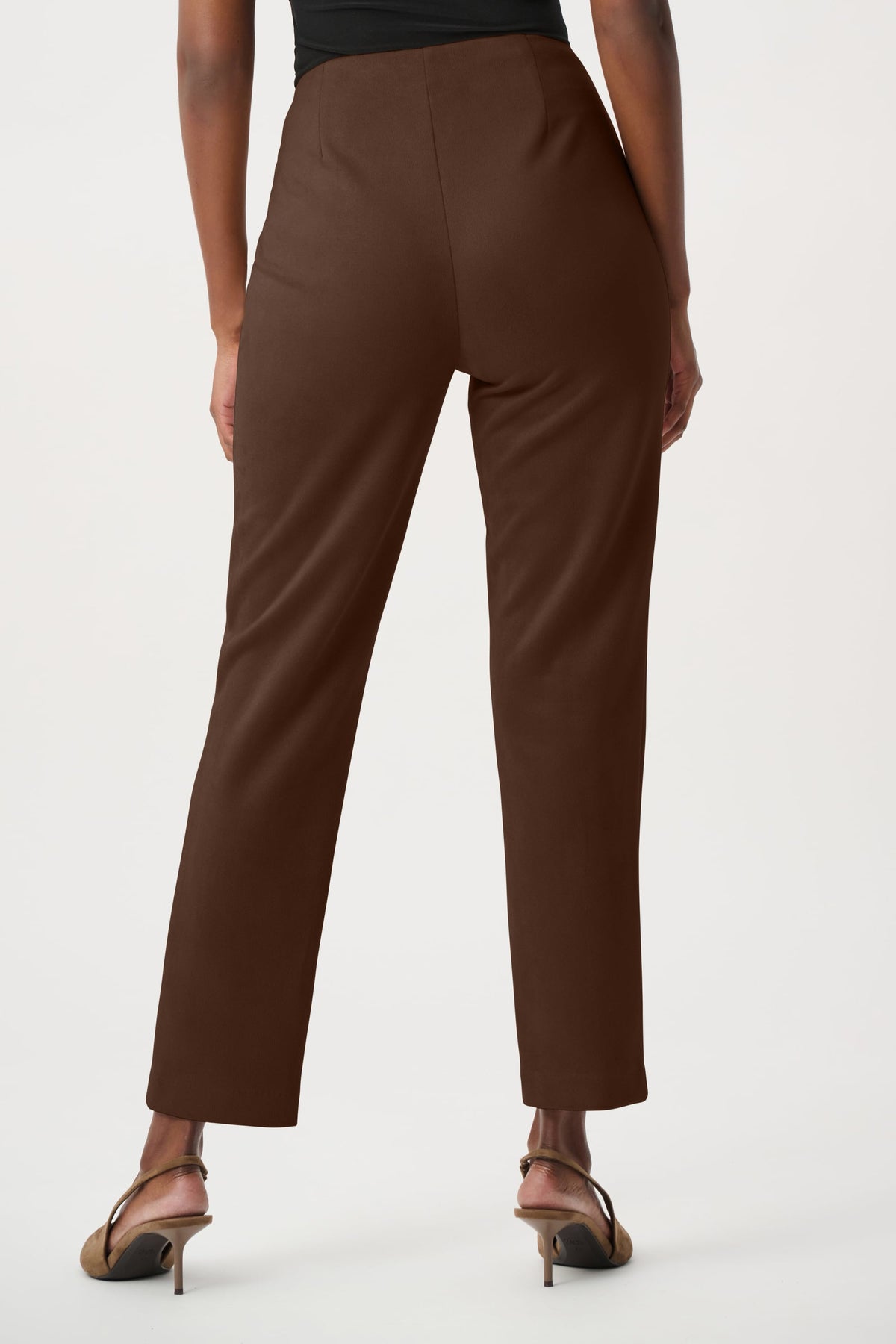 Joseph Ribkoff Faux Suede Pull-On Pants-264048, Brown