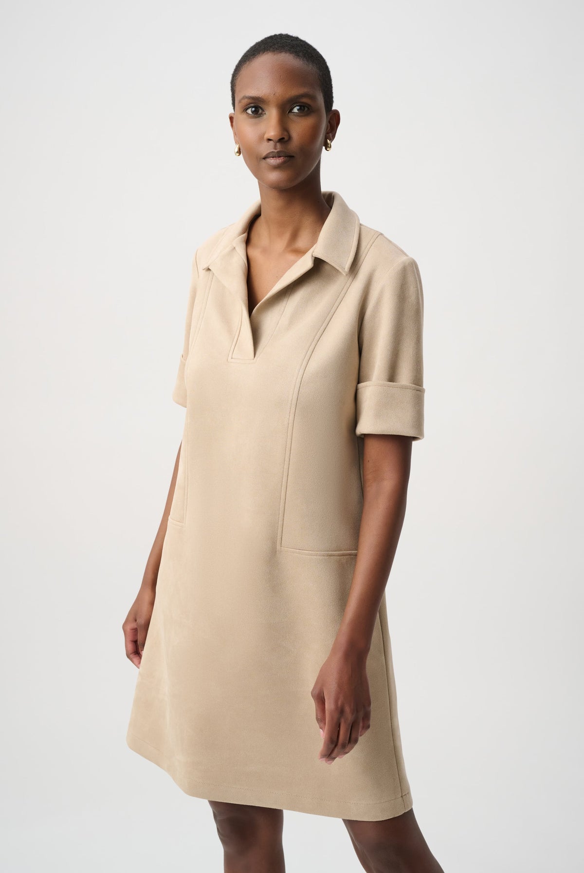 Joseph Ribkoff Faux Suede Trapeze Dress-264063, view 2