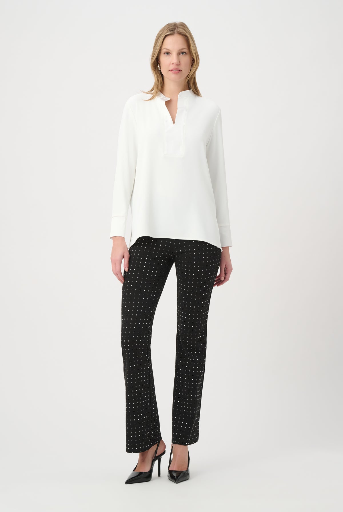 Joseph Ribkoff Dew Drop Textured Flared Pant-264077, view 6