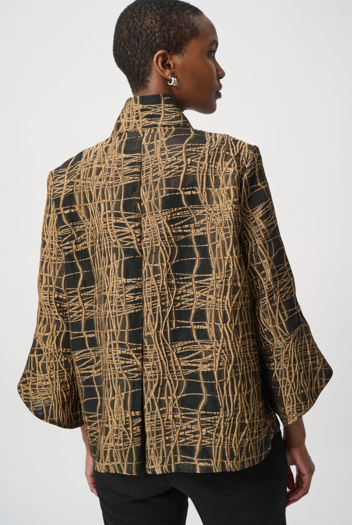 Joseph Ribkoff Abstract Print Trapeze Jacket-264127, view 4