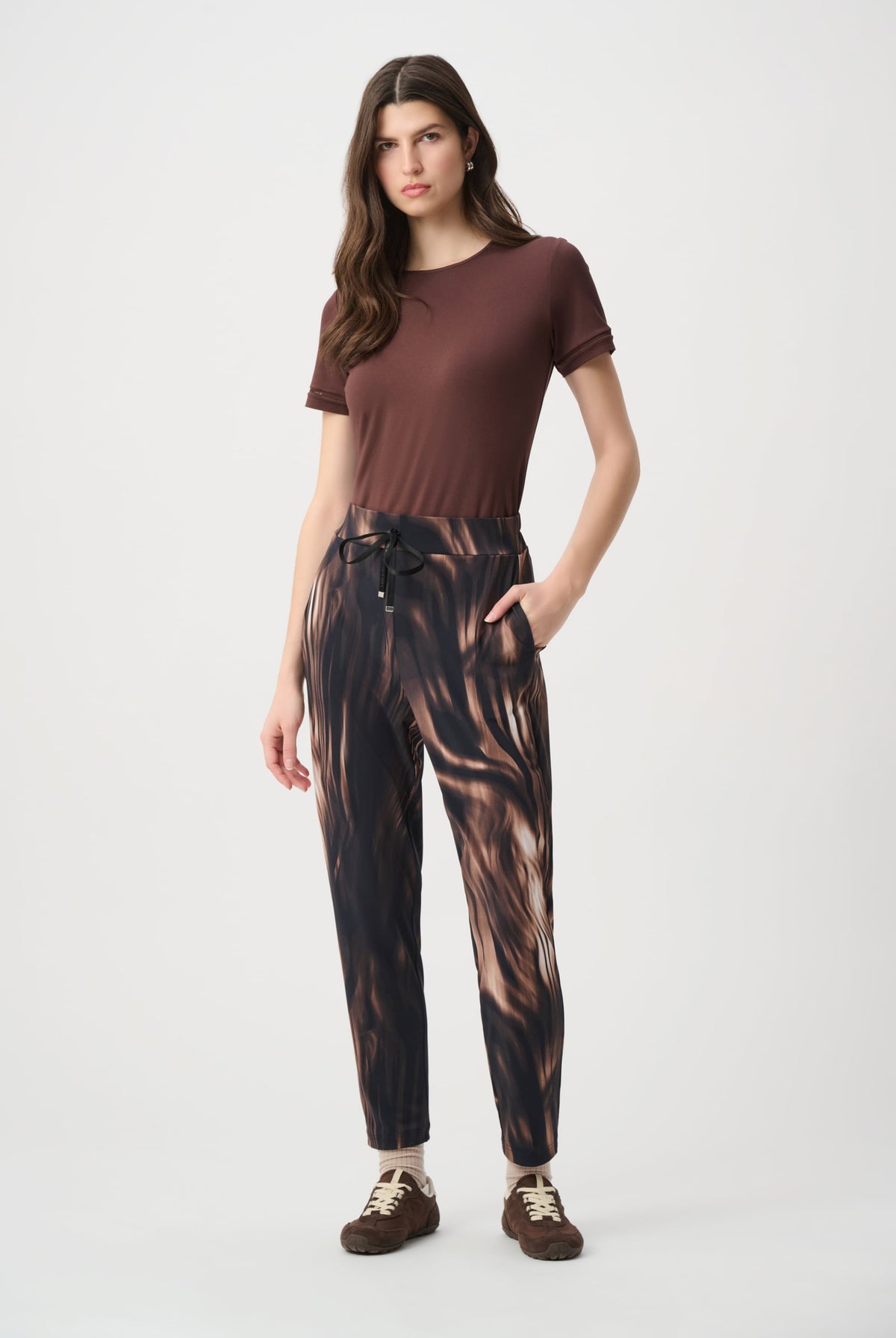 Joseph Ribkoff Animal Print Pull-On Joggers-264623, view 2