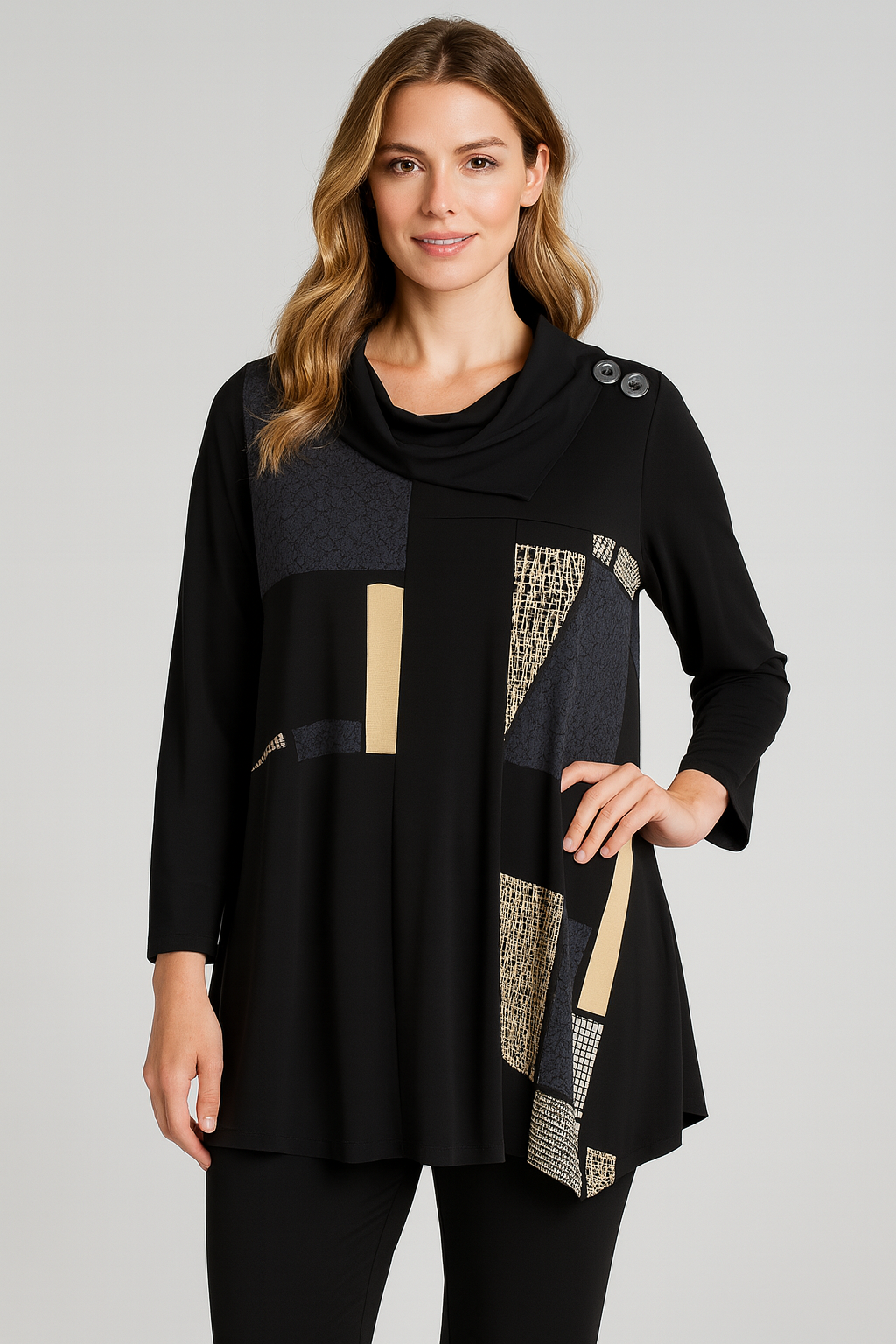 IC Collection ASYMMETRIC TUNIC -IC-4070T