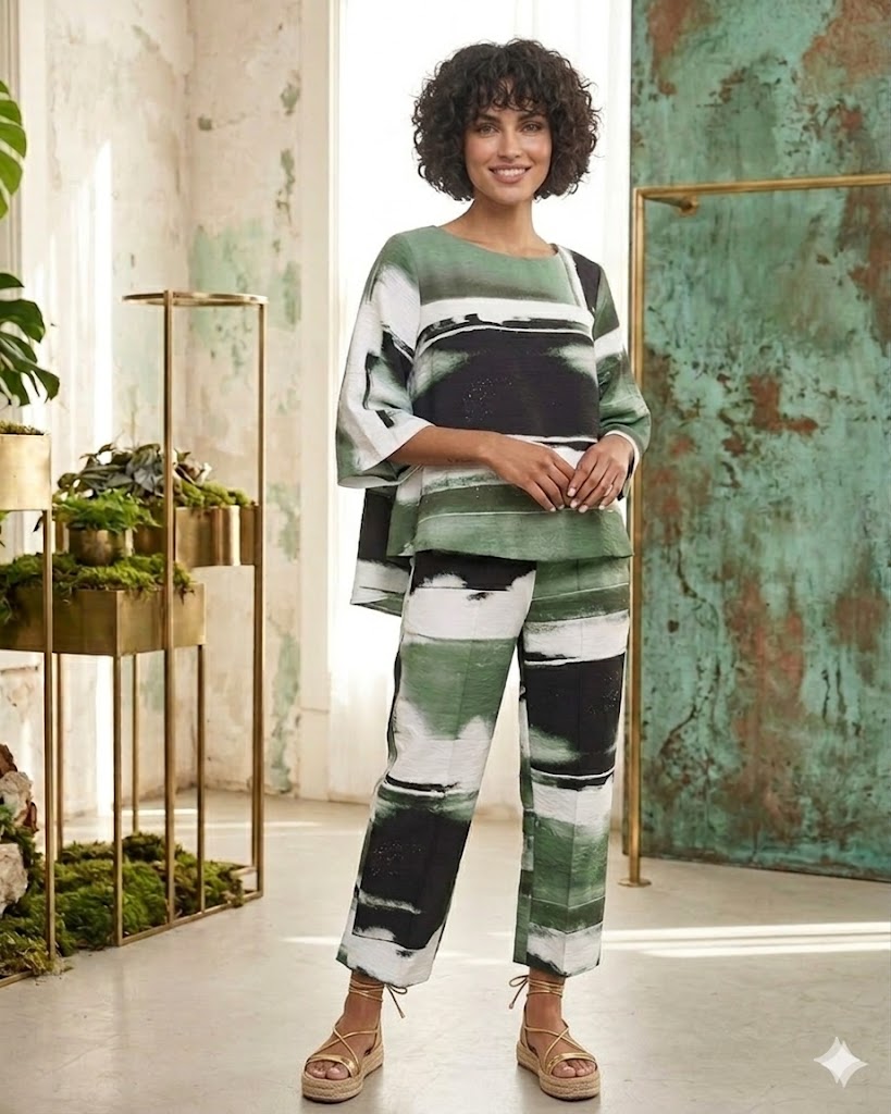 Alembika Ozai N Ku Hyle Top, Green Mix-861284